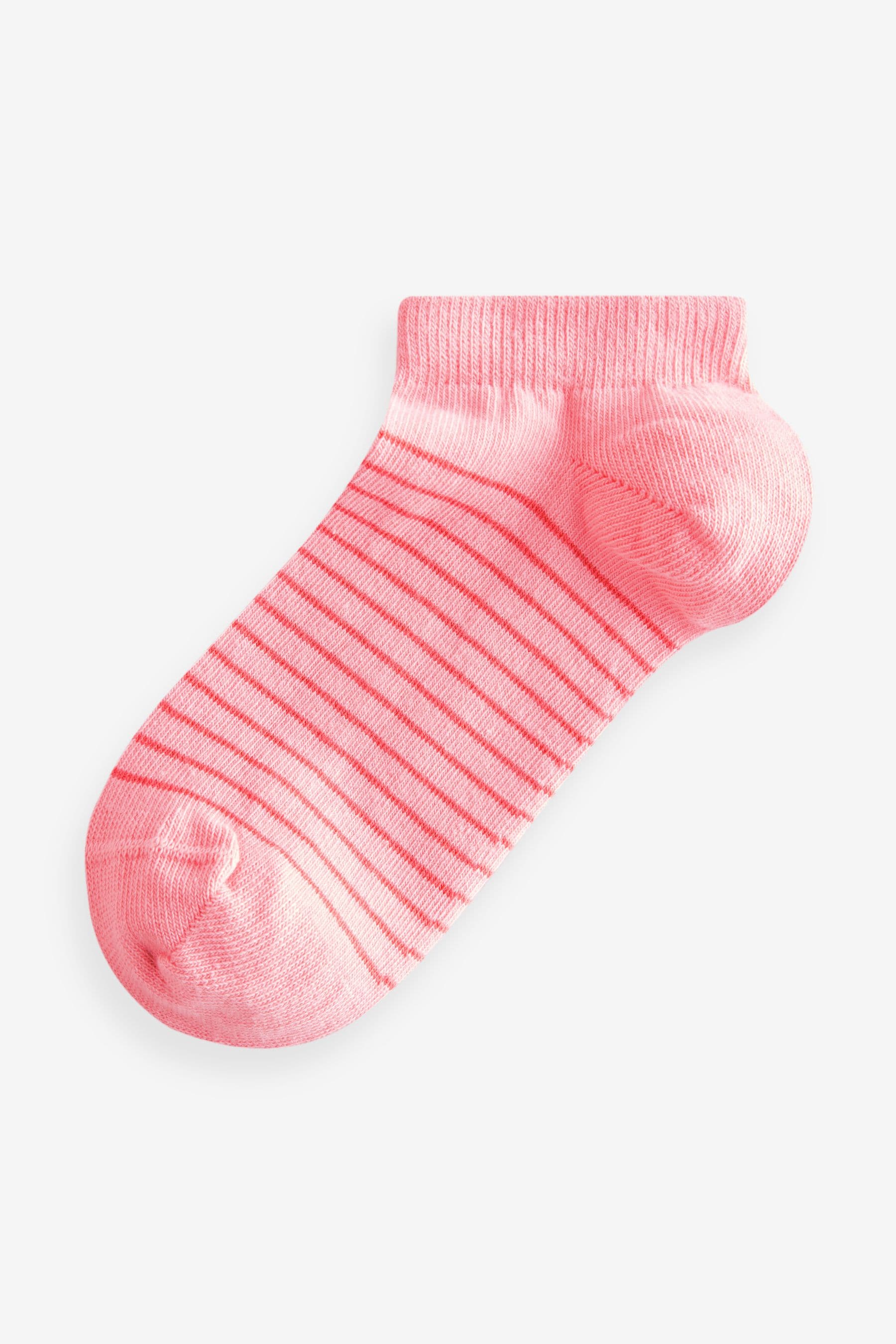 Multi Pastels 5 Pack Cotton Rich Stripe Trainer Socks