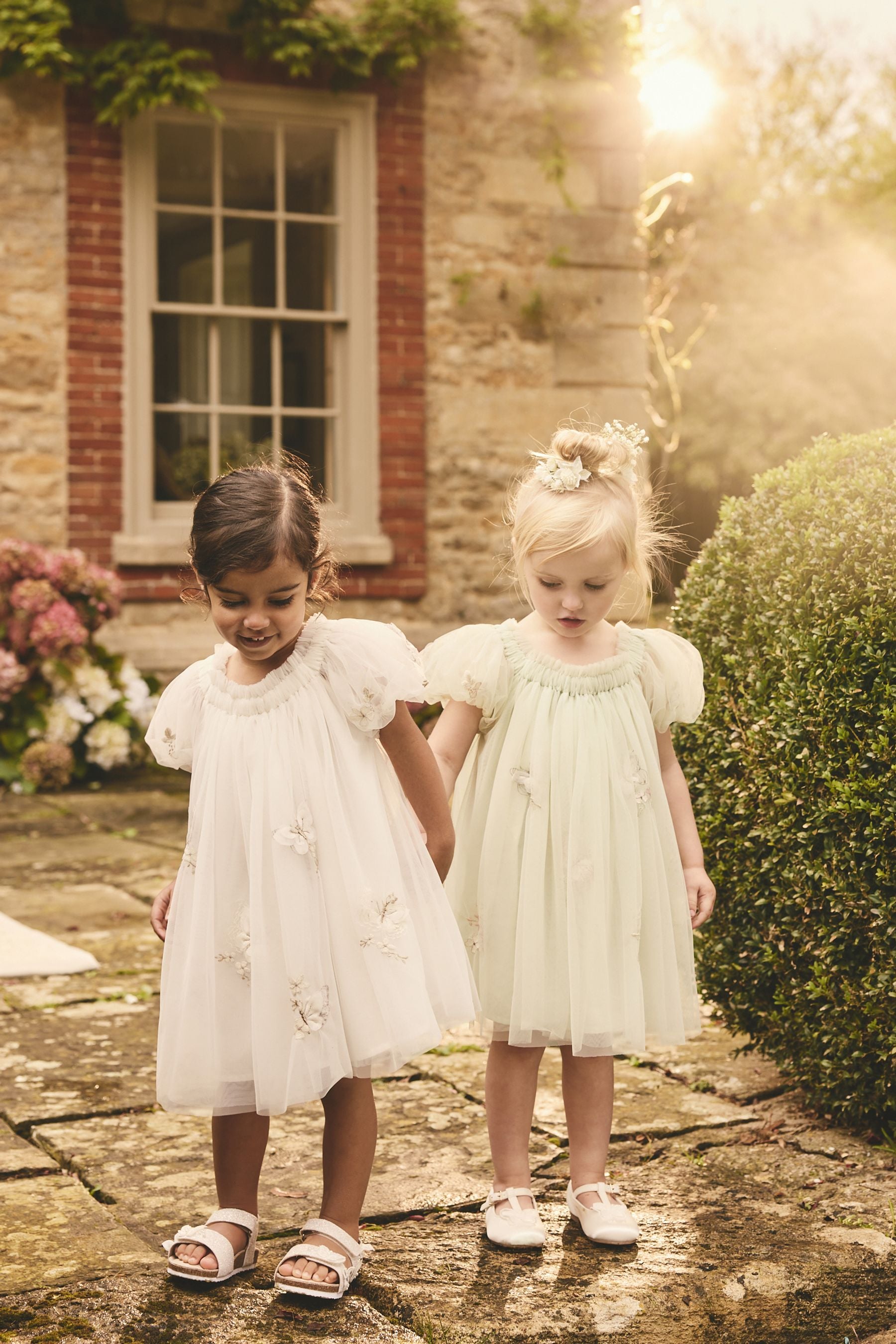 Ivory Butterfly Mesh Dress (3mths-8yrs)