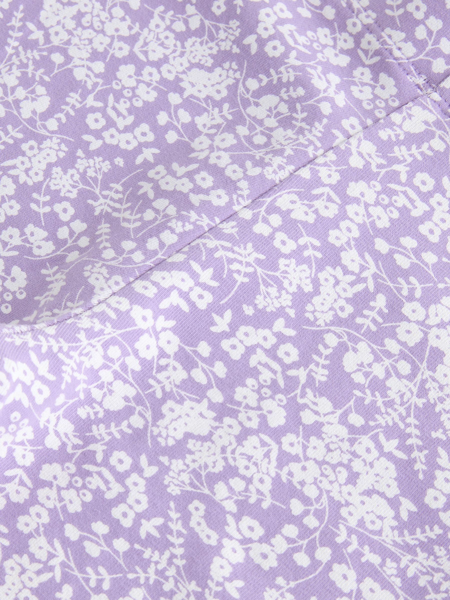 Lilac Purple Ditsy Flower Printed Leggings (3-16yrs)