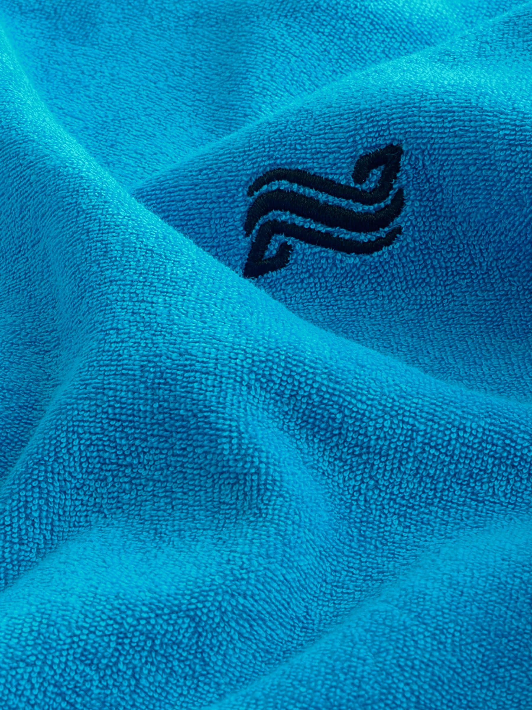 Bright Blue 100% Cotton Poncho Towel (3-16yrs) (3-16yrs)