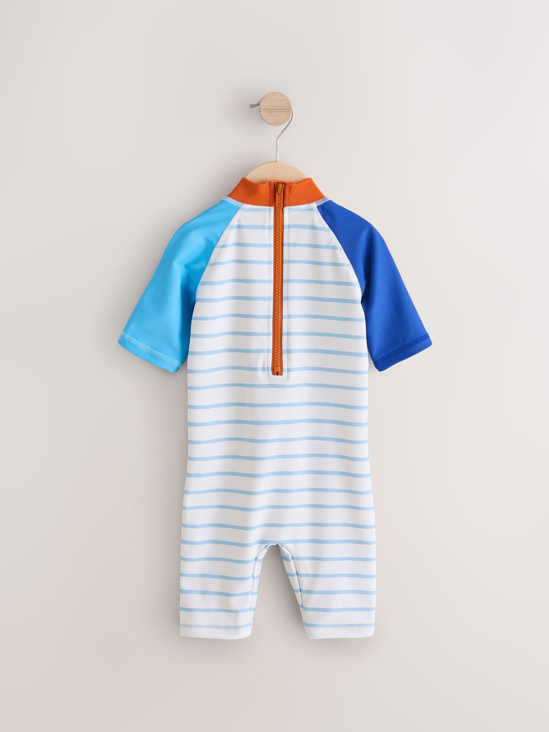 Neutral Stripe Sunsafe All-In-One Swimsuit (3mths-7yrs)