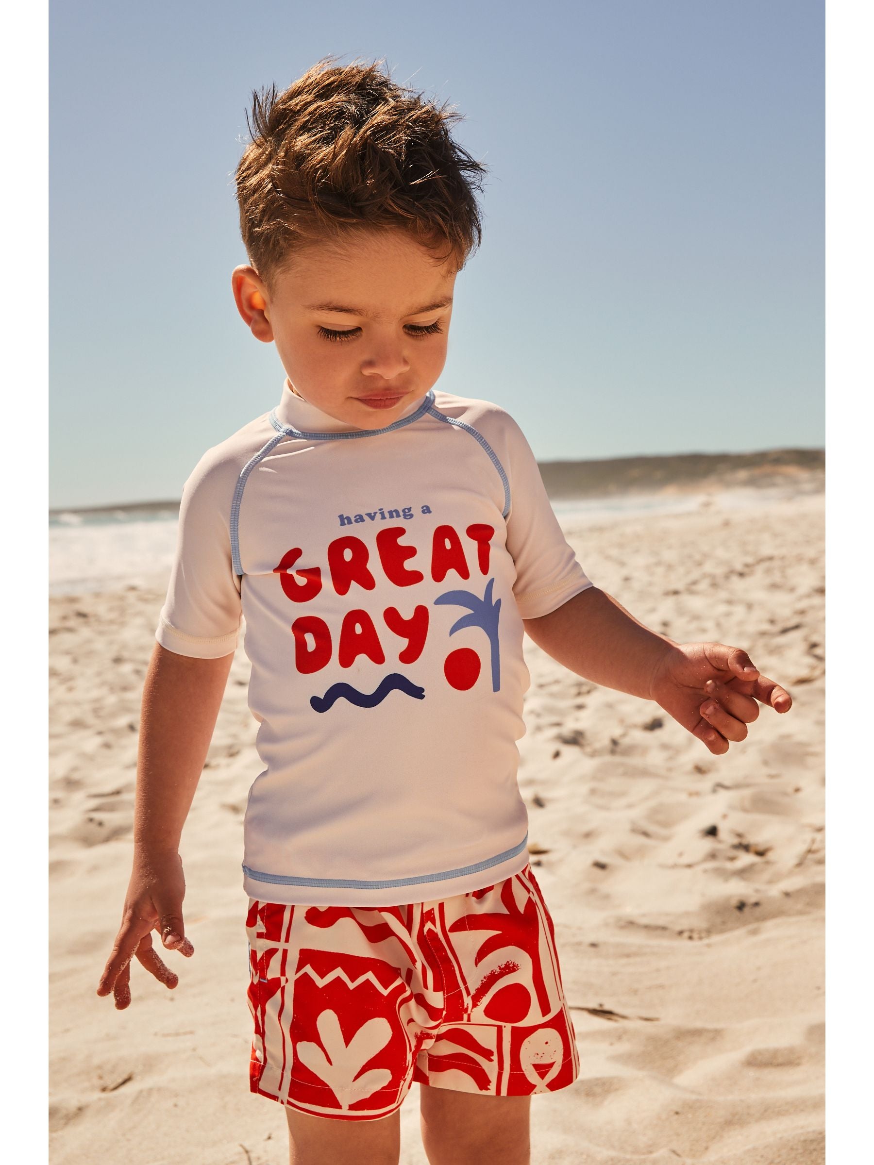 Red/White Rash Vest and Shorts Set (3mths-7yrs) (3mths-7yrs)