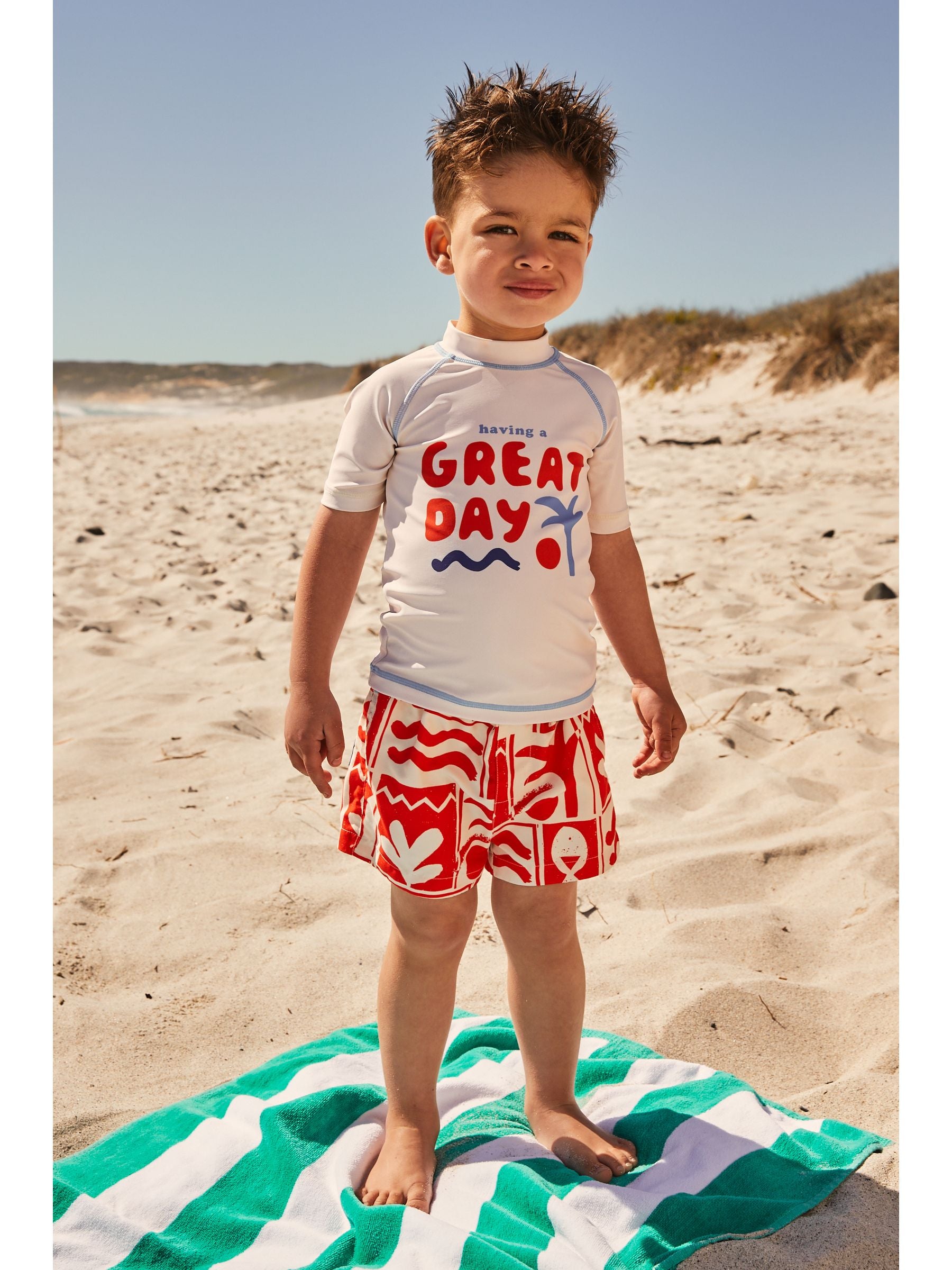 Red/White Rash Vest and Shorts Set (3mths-7yrs) (3mths-7yrs)