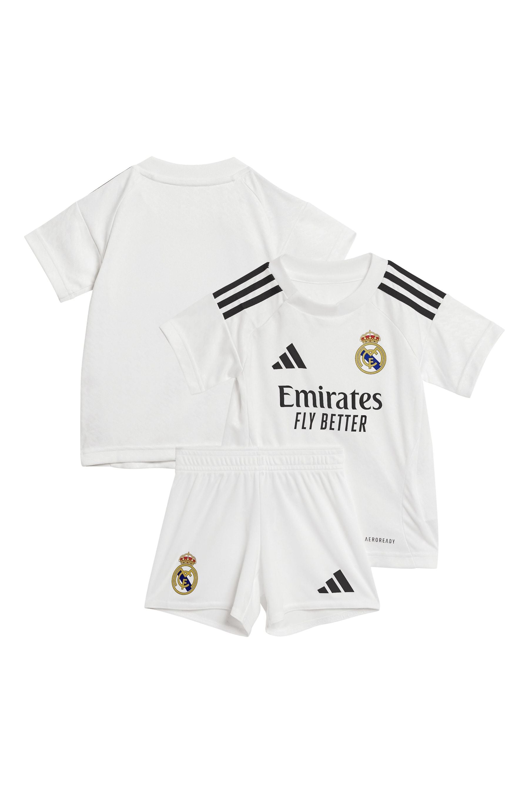 adidas White Real Madrid Home Babykit 2024-25