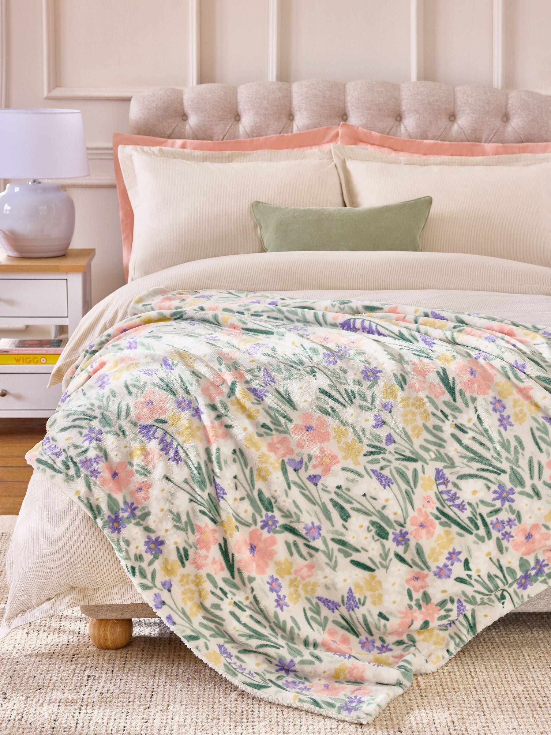 Multi Easter Floral Throw