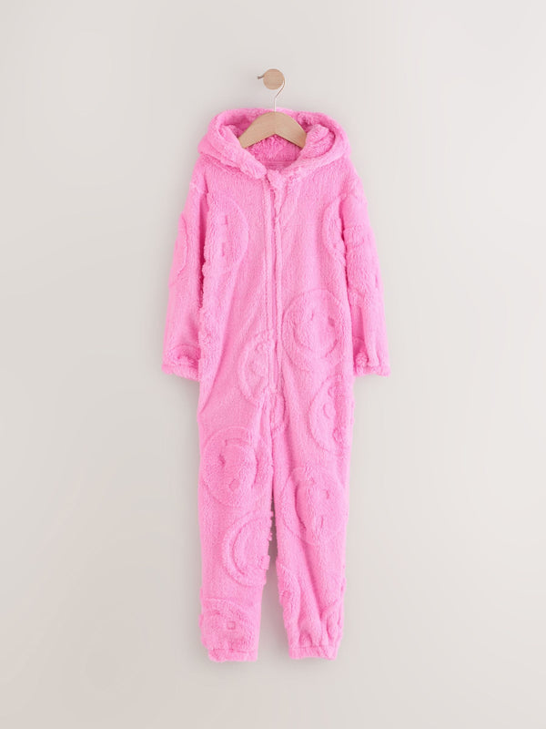 Pink Happy Face Fleece All-In-One (1.5-16yrs)