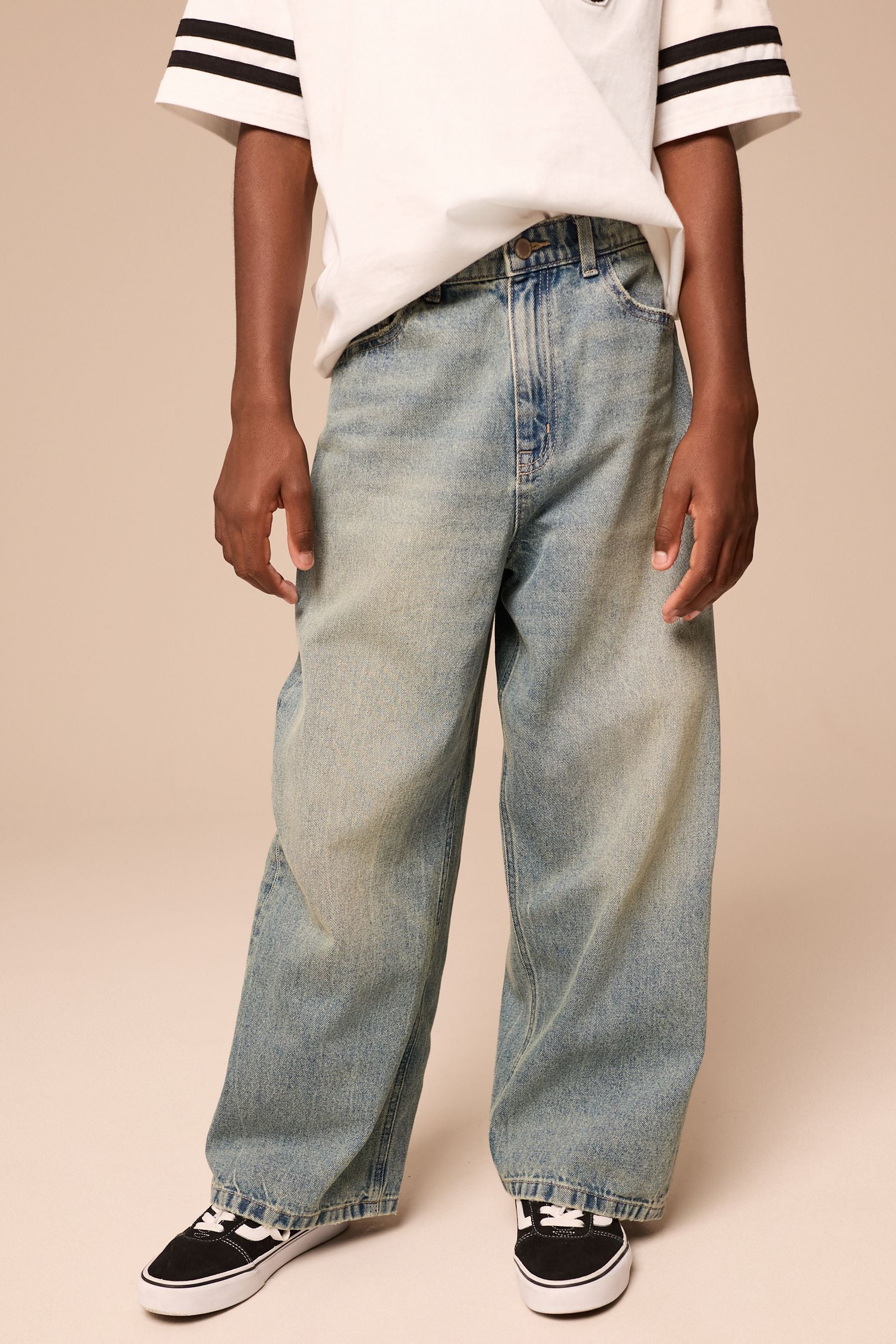 Blue 100% Cotton Tint Superwide Jeans (3-16yrs)