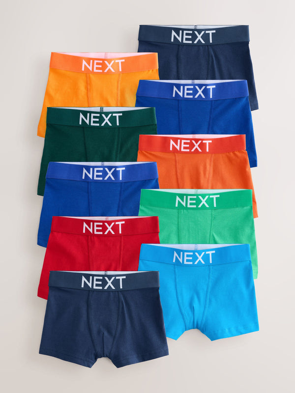 Bright Plain Trunks 10 Pack (1.5-16yrs)