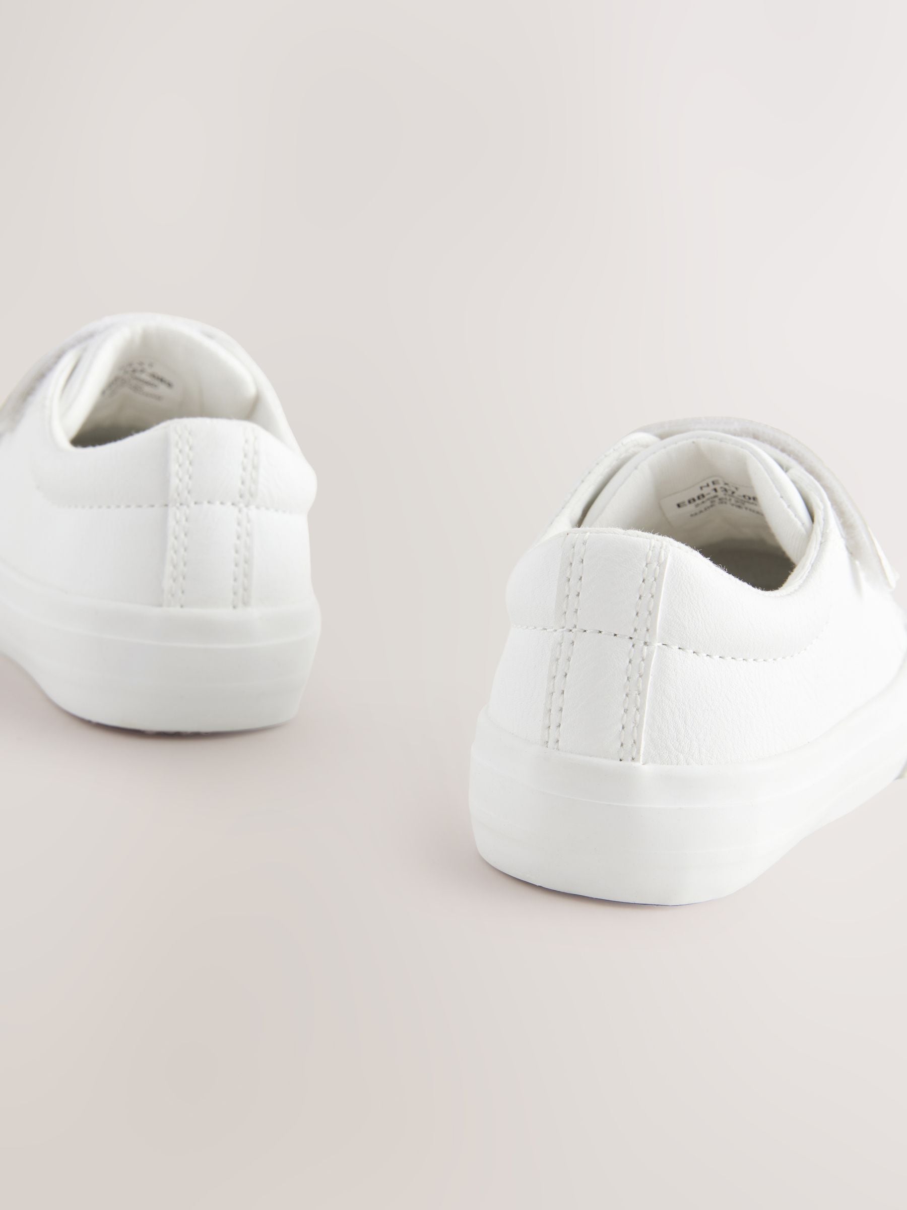 White Wide Fit (G) Chunky Trainers With Touch Fastening