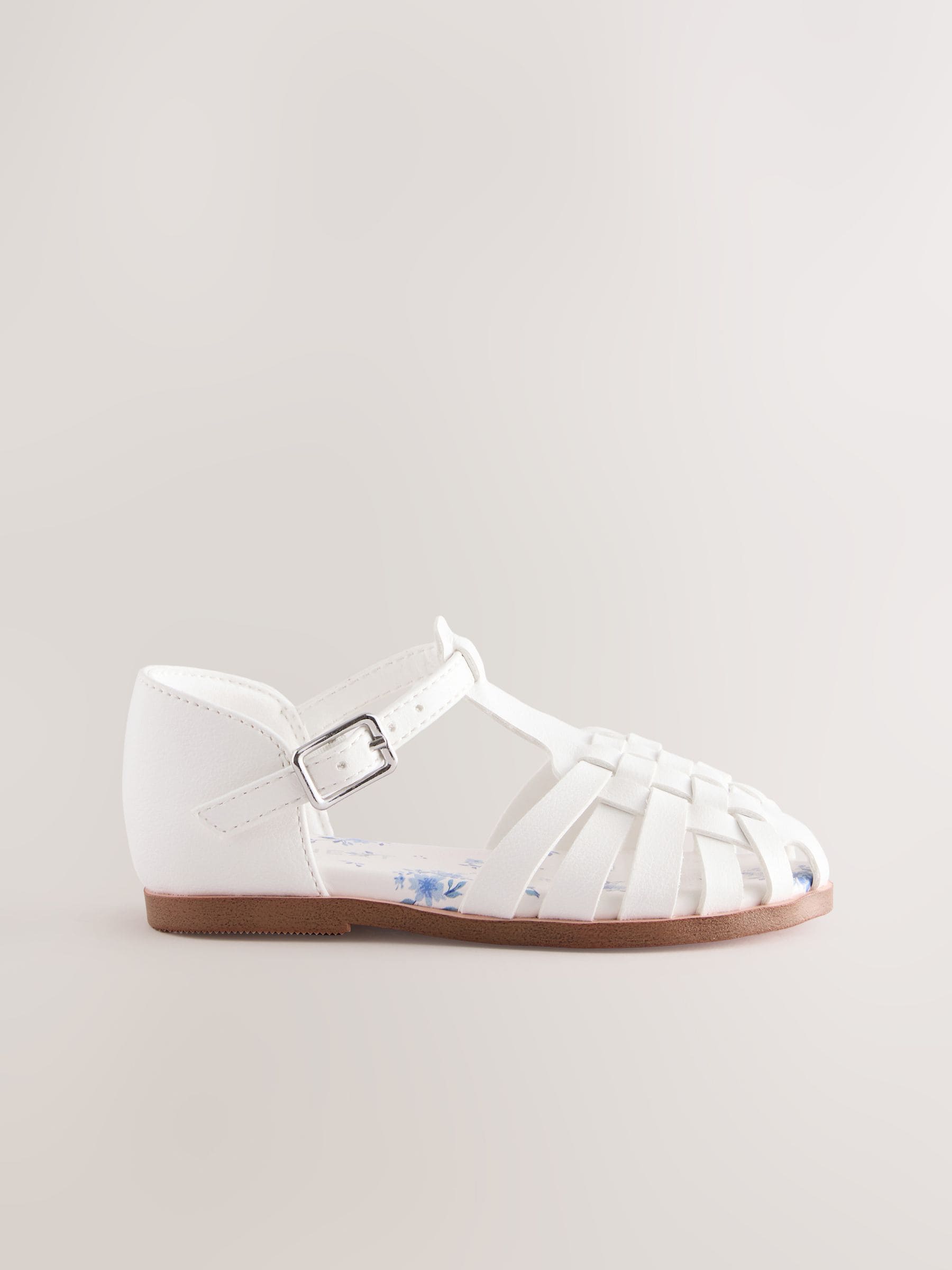 White Wide Fit (G) Fisherman Occasion Sandals