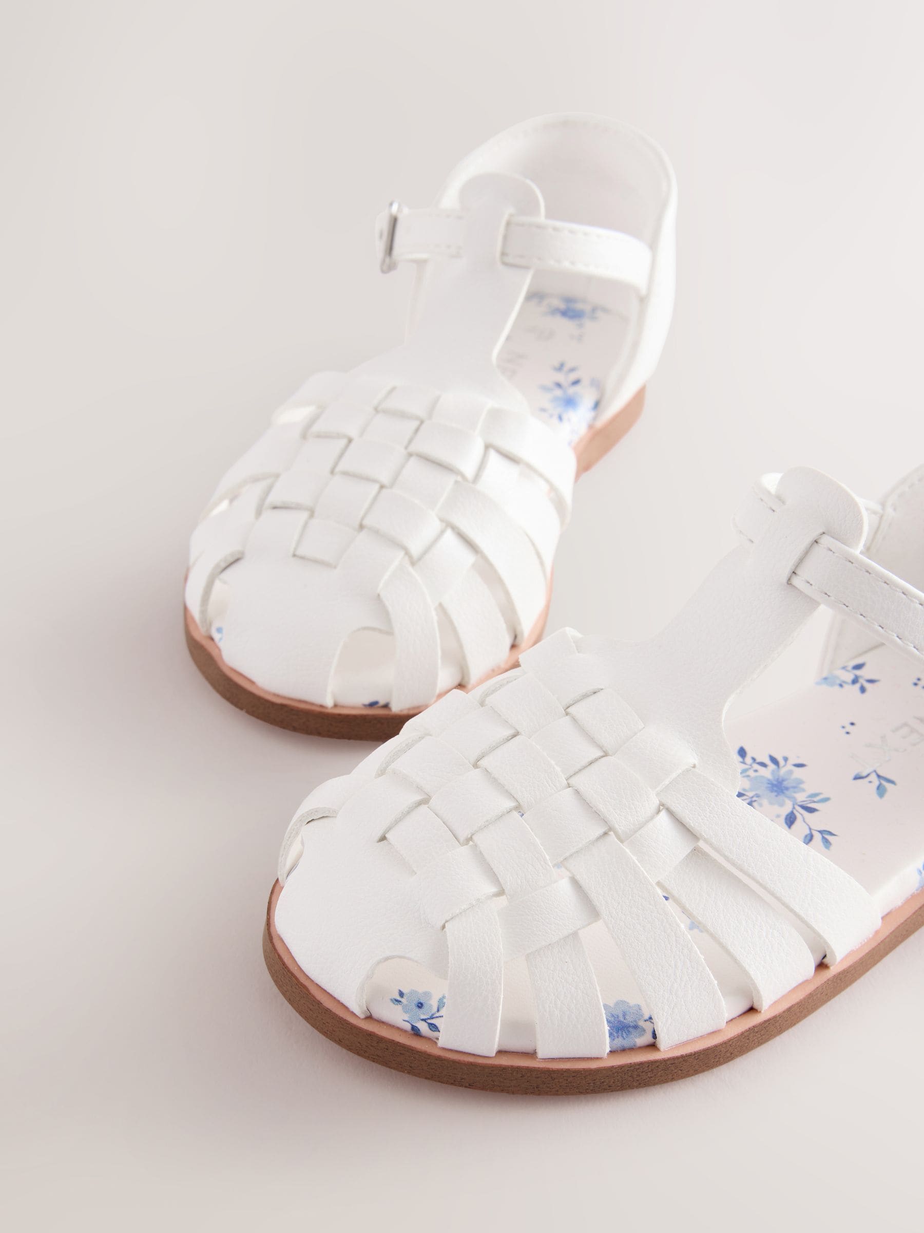 White Wide Fit (G) Fisherman Occasion Sandals