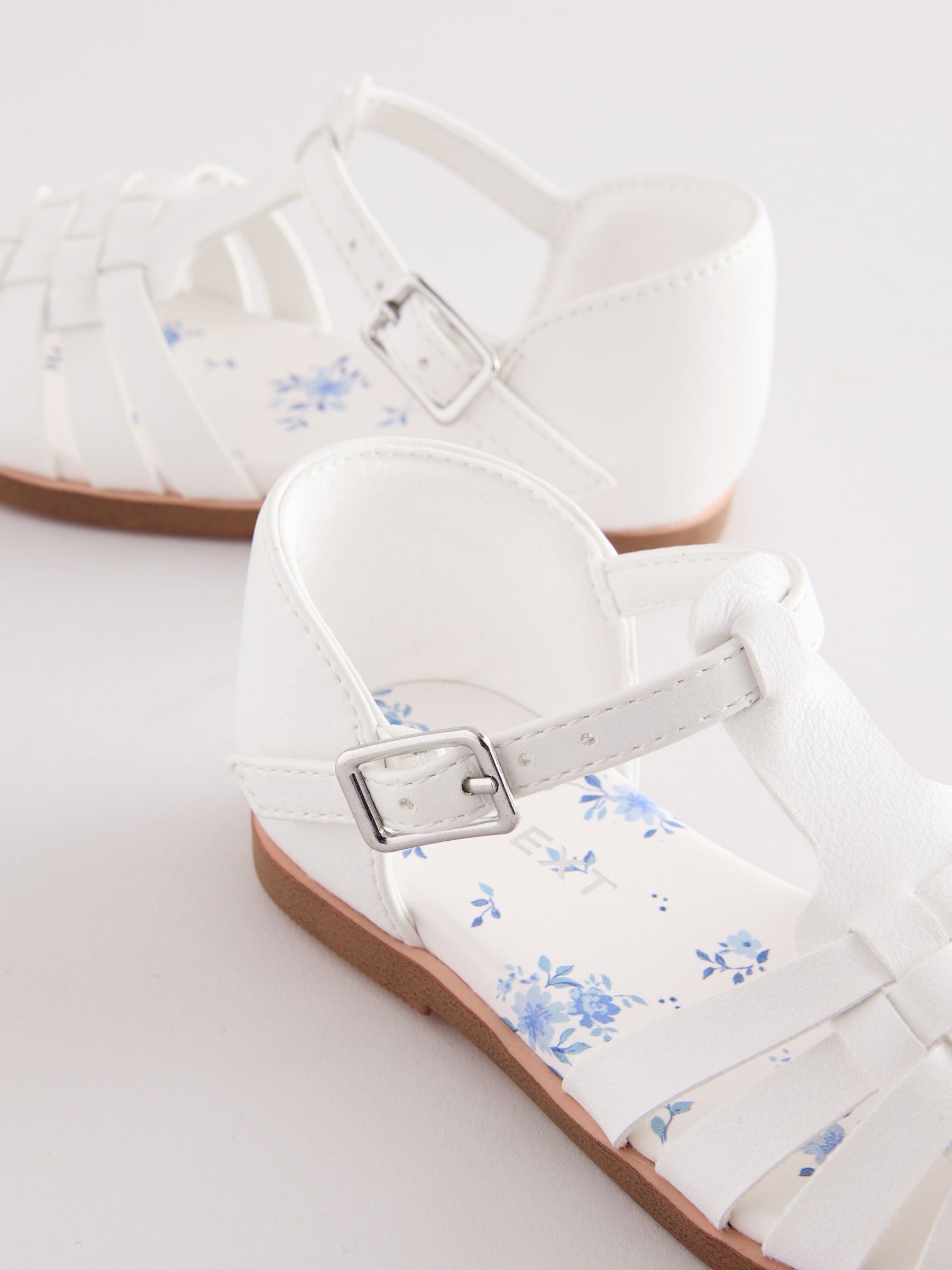 White Wide Fit (G) Fisherman Occasion Sandals