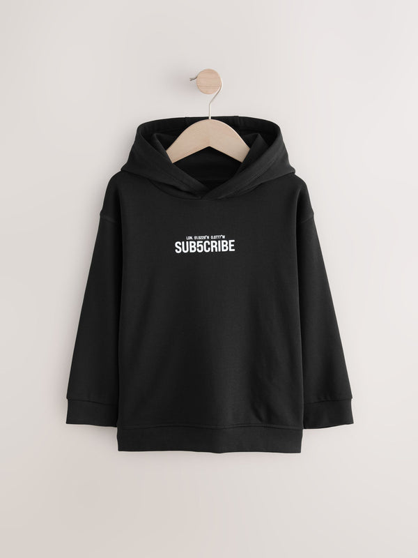 Black Hoodie Subscribe Hoodie (3-16yrs)