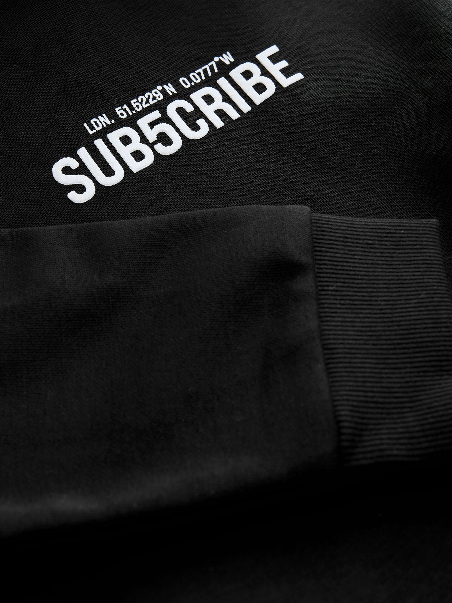 Black Hoodie Subscribe Hoodie (3-16yrs)