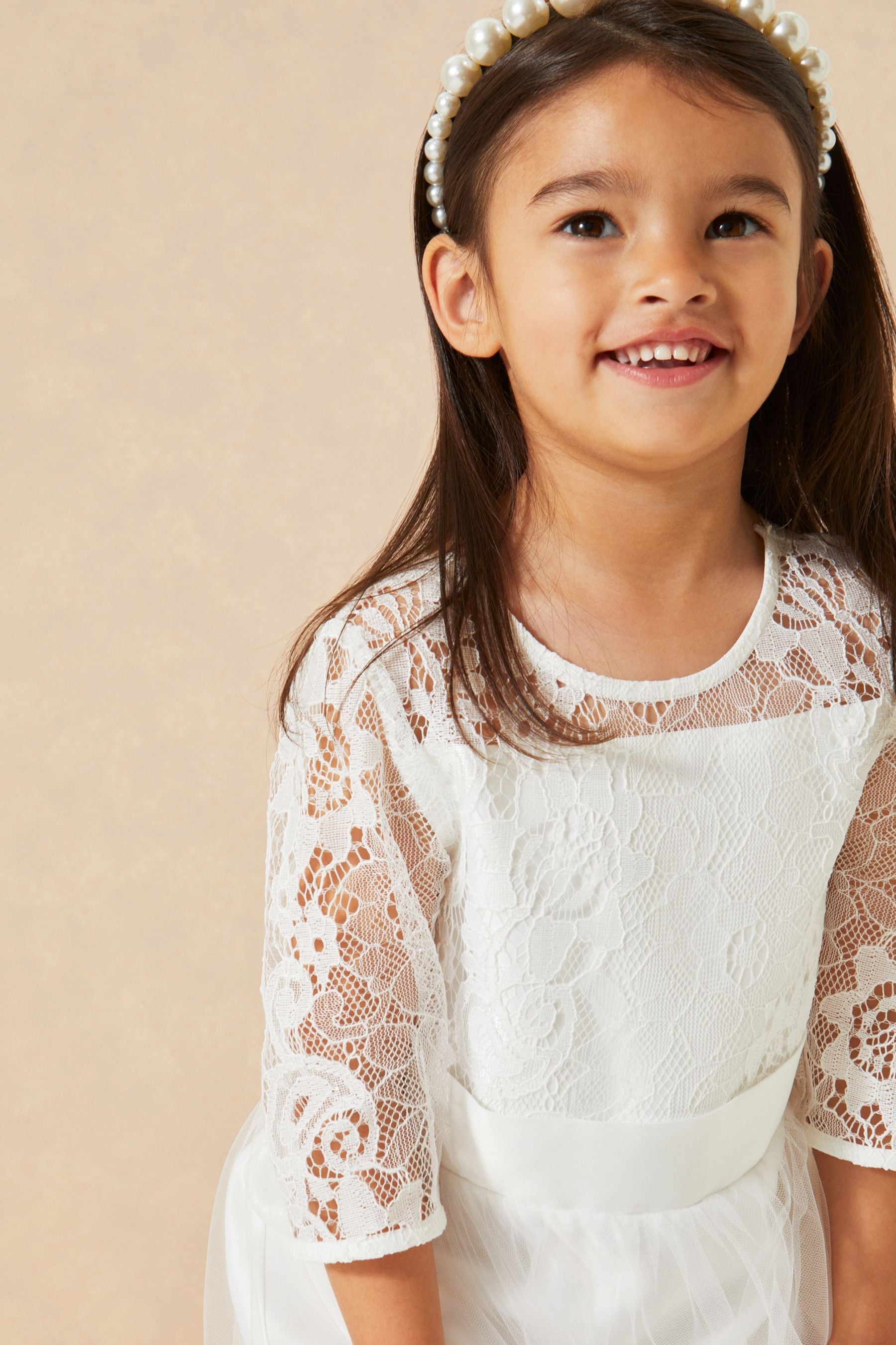 White Mini Lace Long Sleeve Occasion Dress