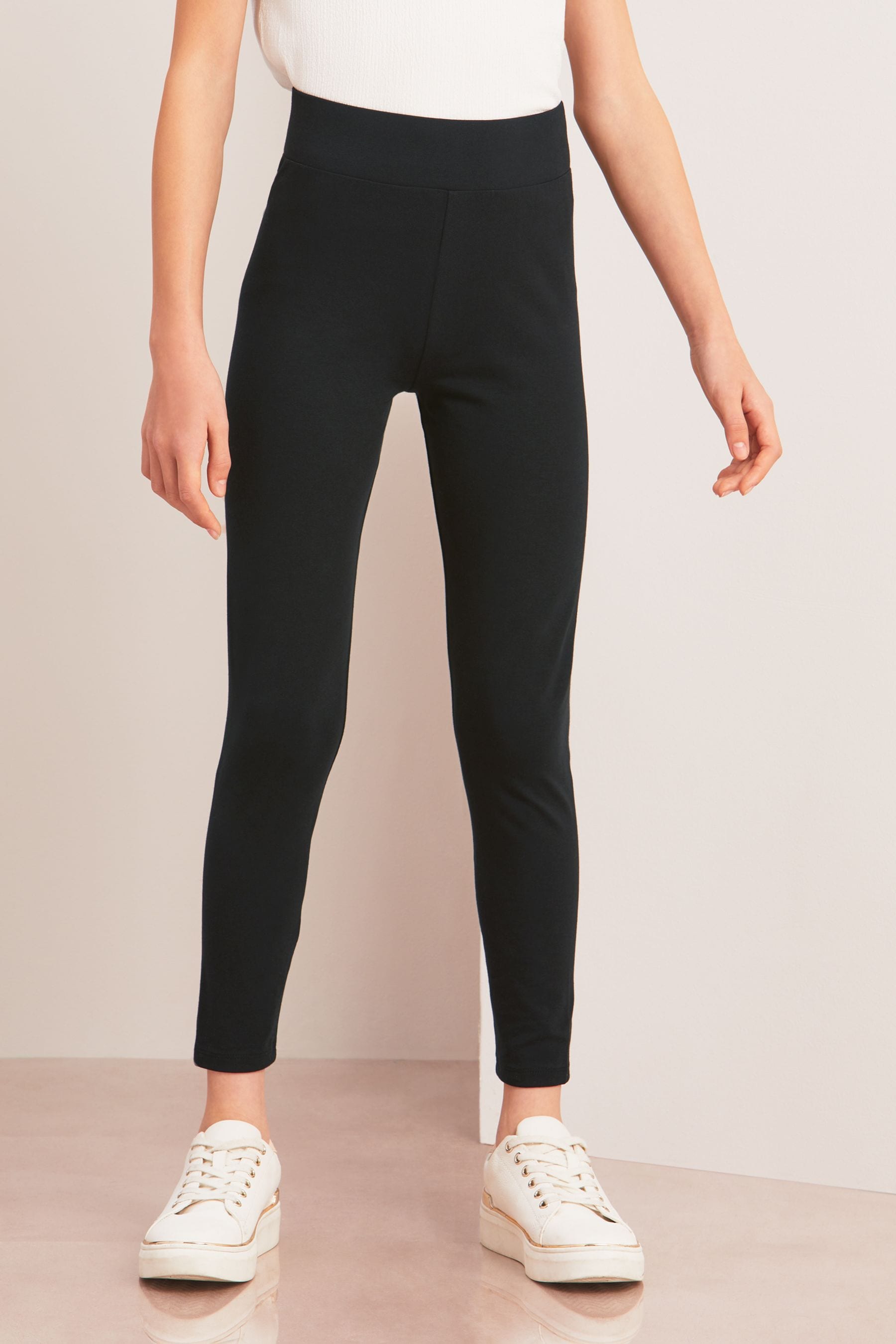 Lipsy Black Jersey Full Length Leggings (2-16yrs)