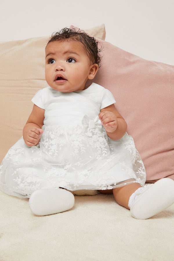 Ivory Embroidered Skirt Occasion Dress