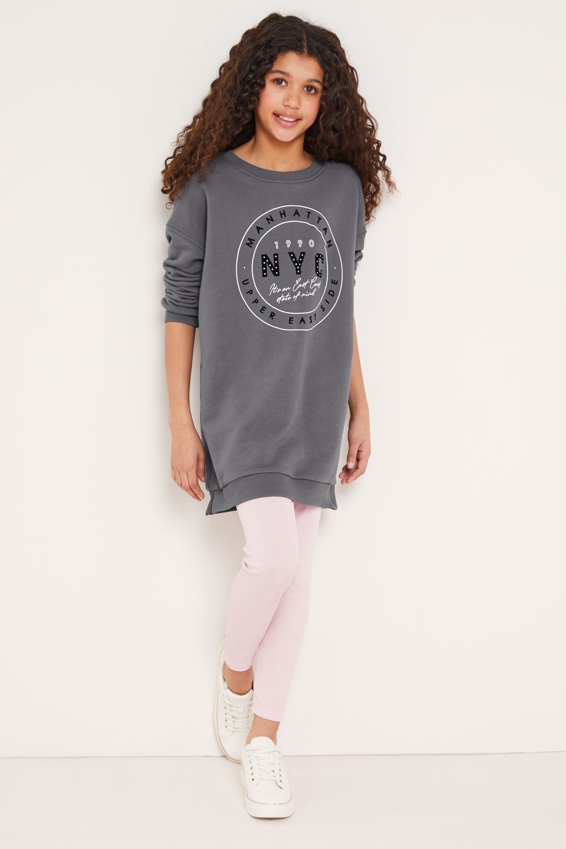 Grey/Pink Sweat Shirt and Legging Set