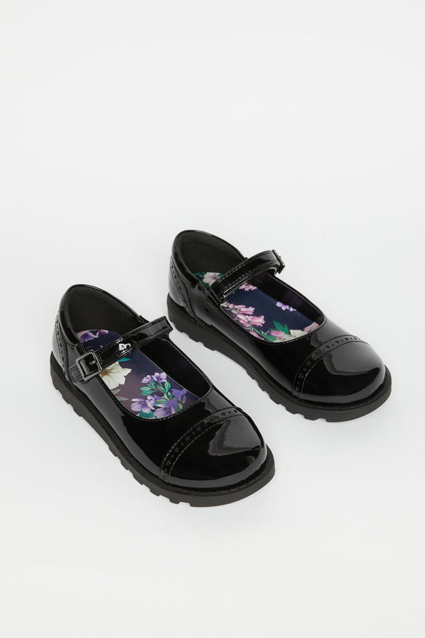 Black Chunky Mary Jane School Shoe