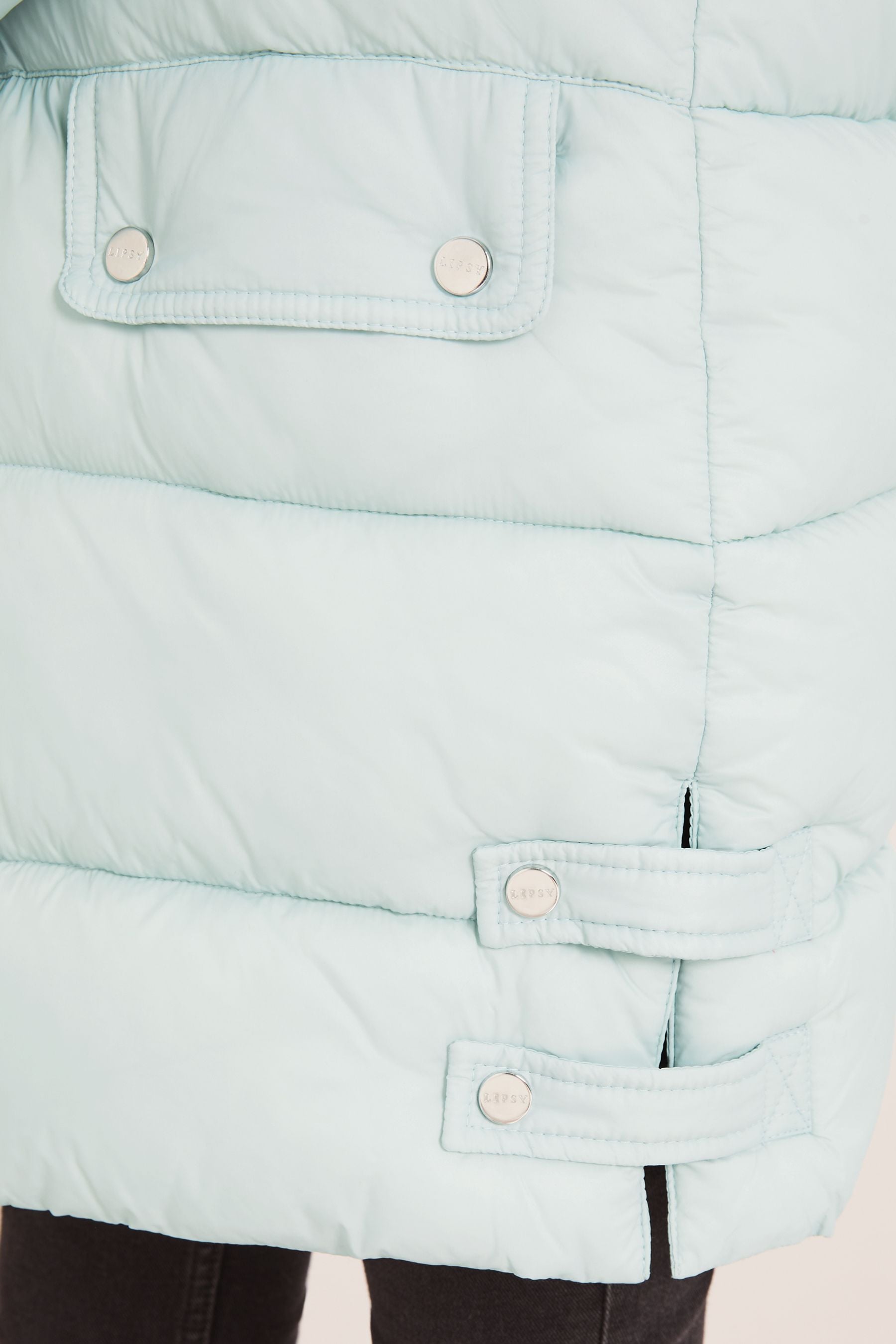 Mint Green Longline Duvet School Coat