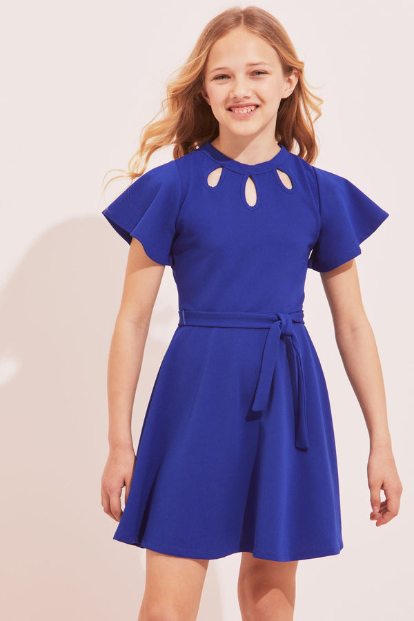 Blue Angel Sleeve Dress