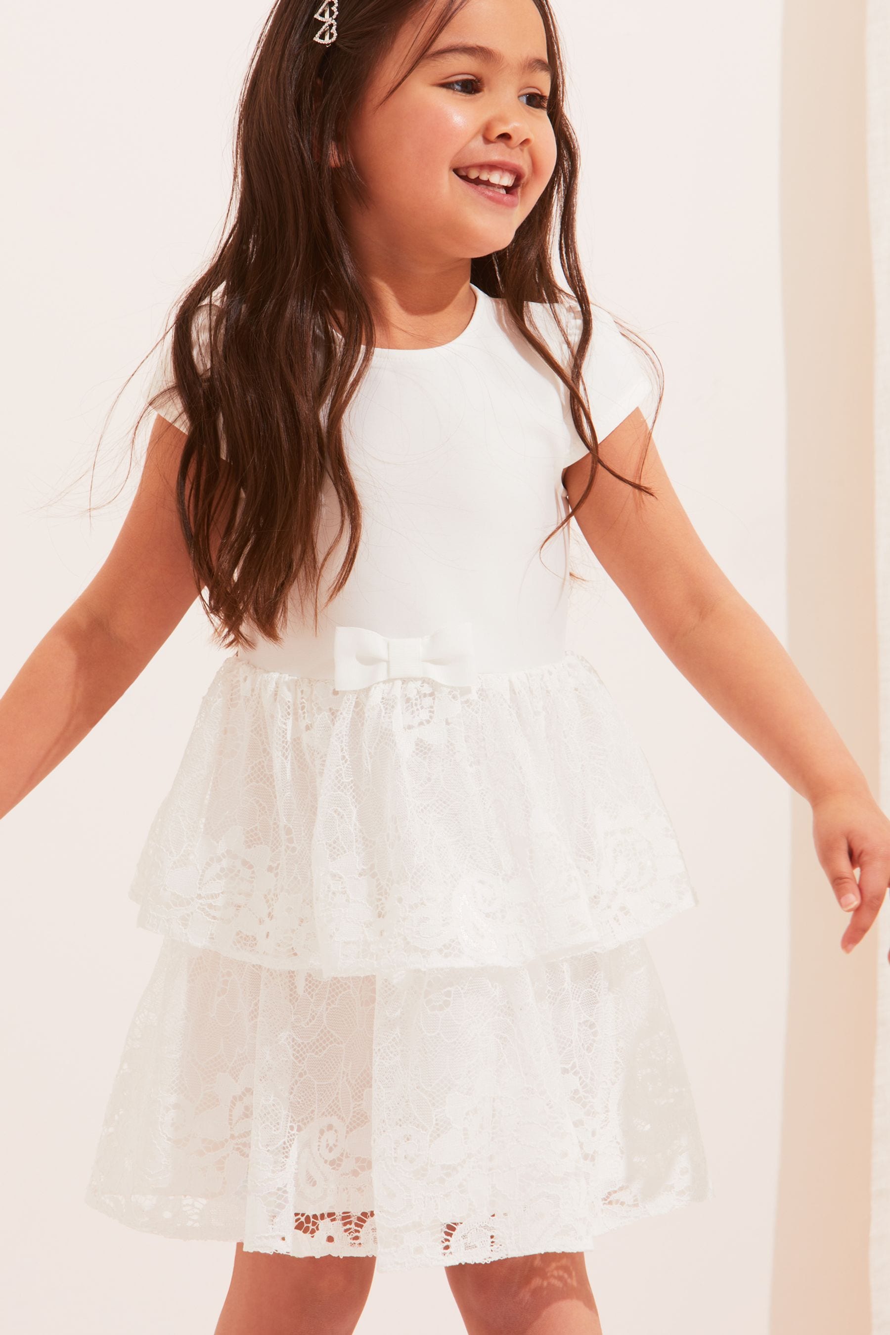 White Mini Lace Tutu Dress