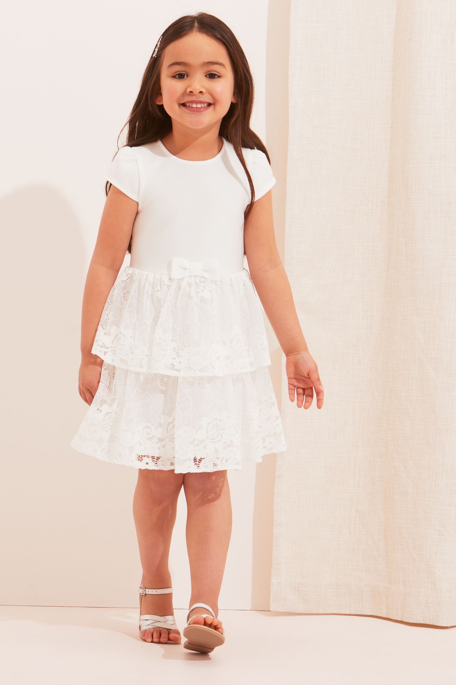 White Mini Lace Tutu Dress