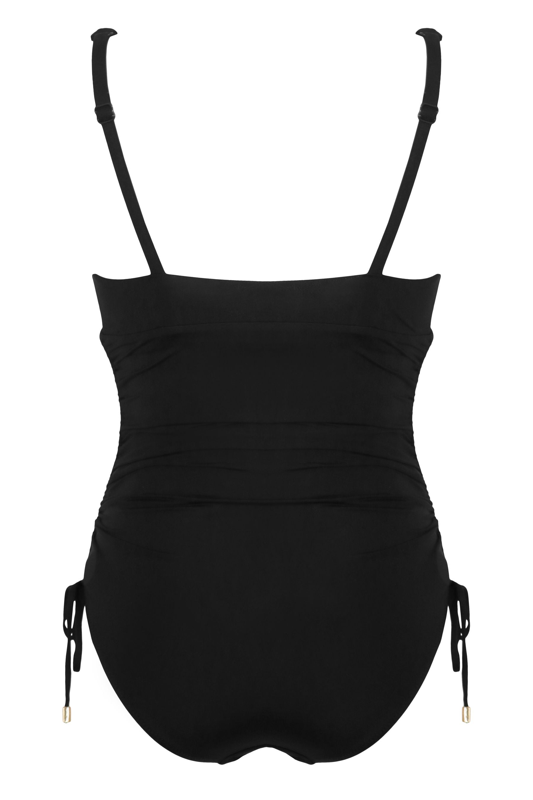 Pour Moi Black Maternity Ruched Adjustable Side Swimsuit