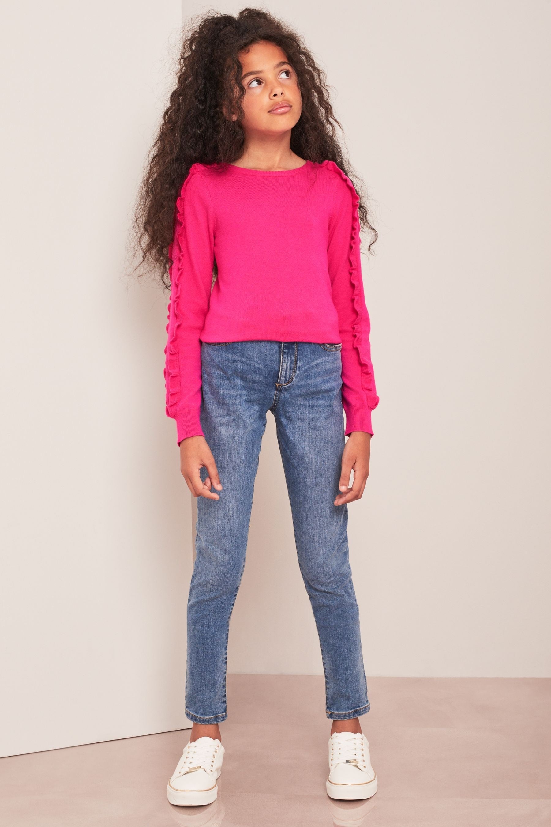 Pink Frill Detail Jumper