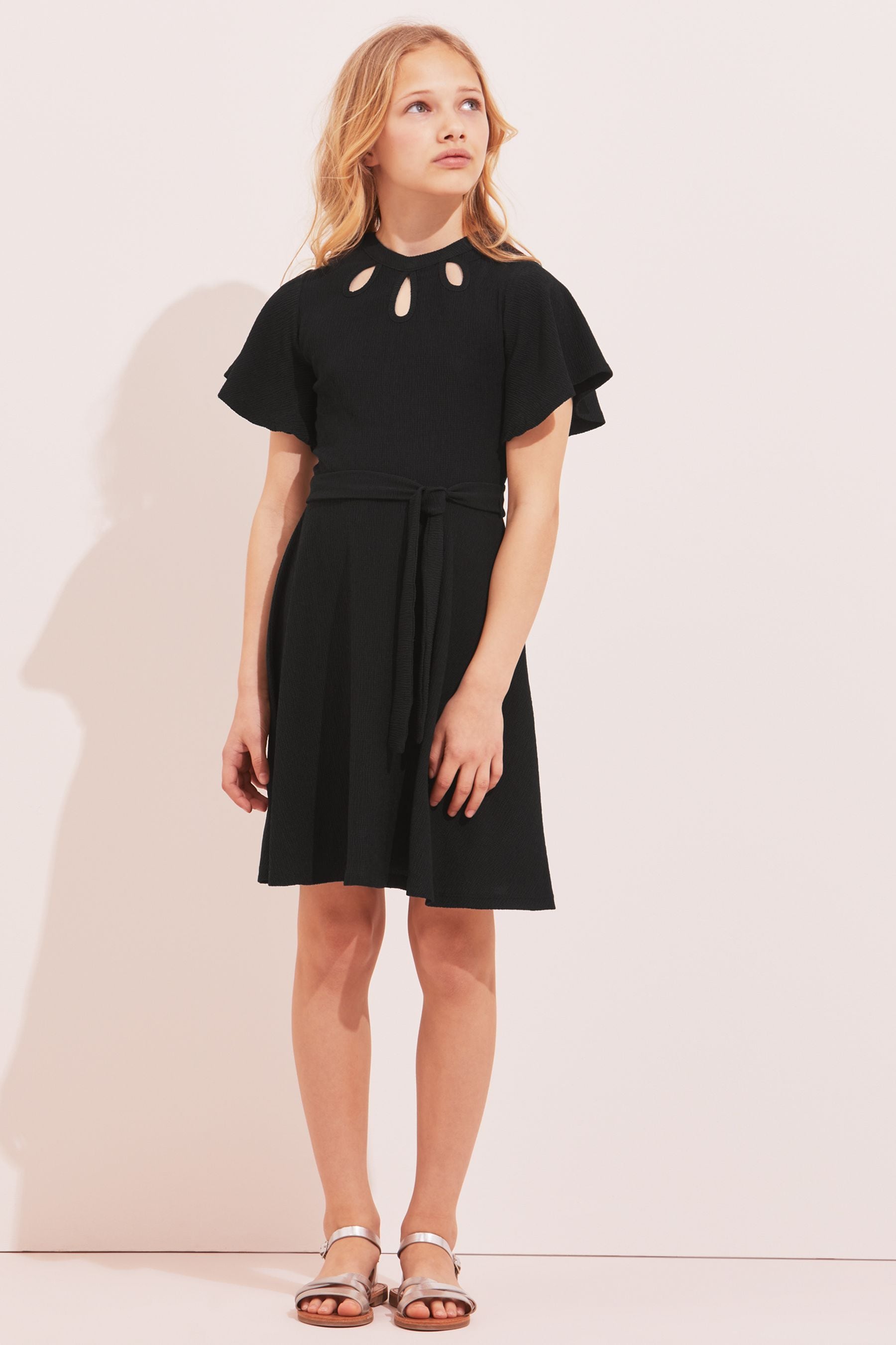 Black Angel Sleeve Dress