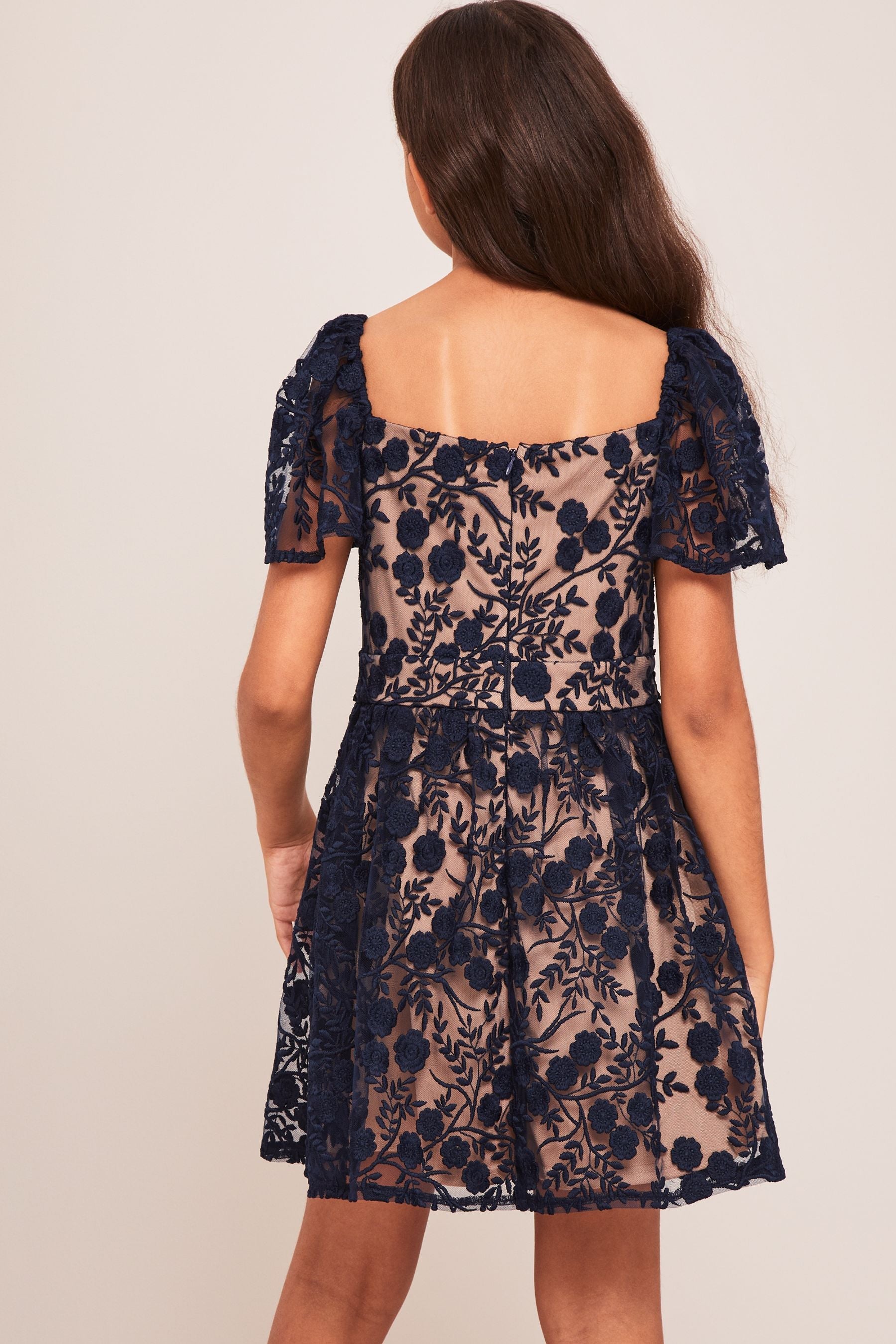 Navy Lace Occasion Dress