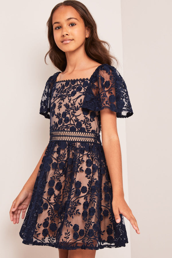 Navy Lace Occasion Dress