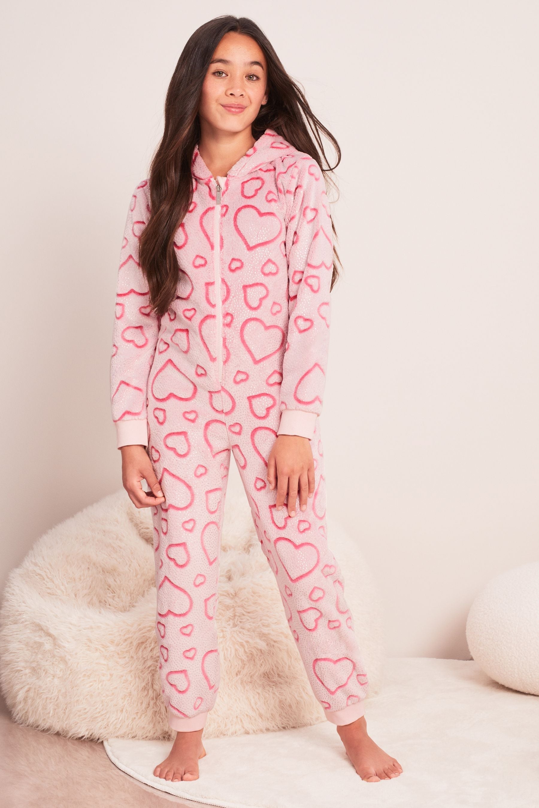 Pink Cosy Fleece All-In-One (From 3-16yrs)