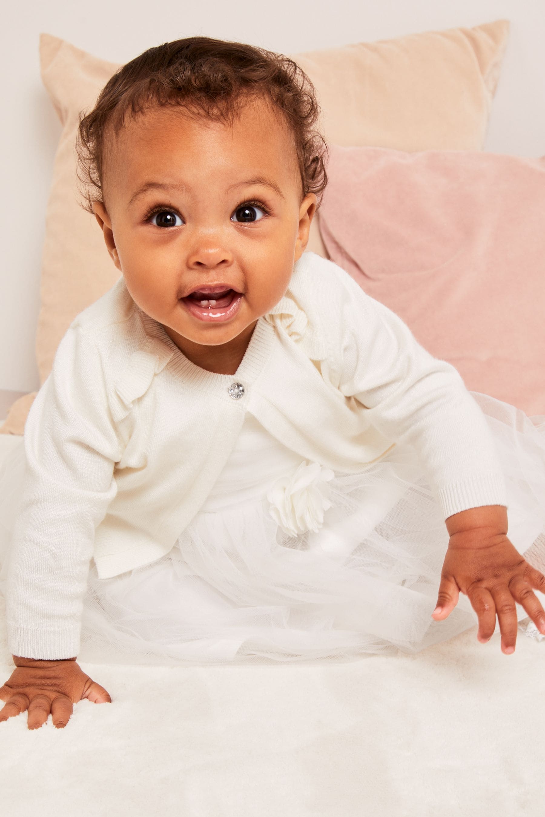 Ivory White Baby Occasion Shrug