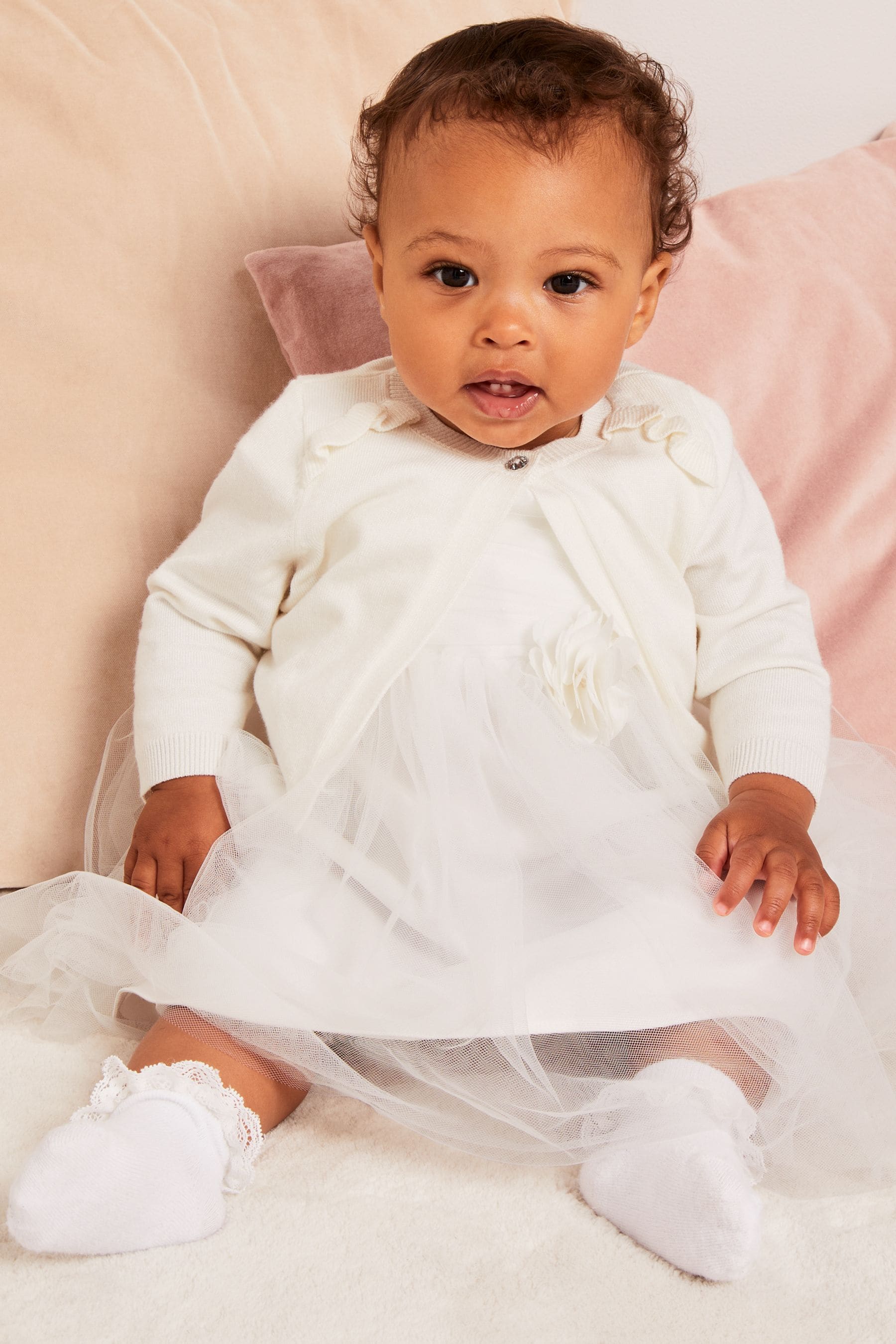 Ivory White Baby Occasion Shrug