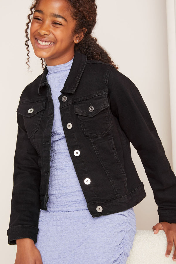 Black Denim Western Jacket (From 3-16yrs)