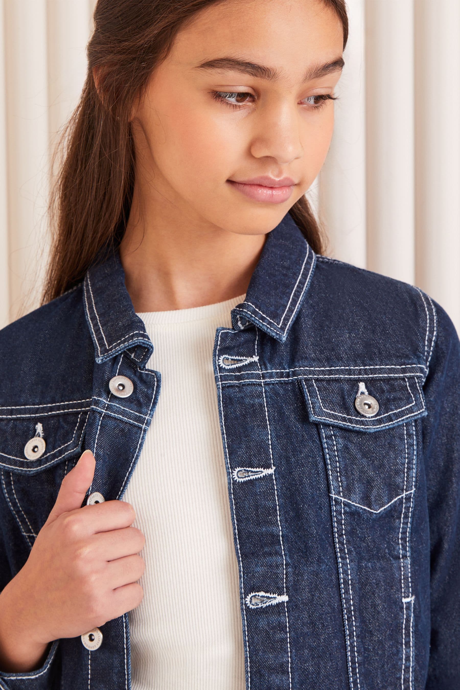 Dark Wash Blue Denim Western Jacket (From 3-16yrs)