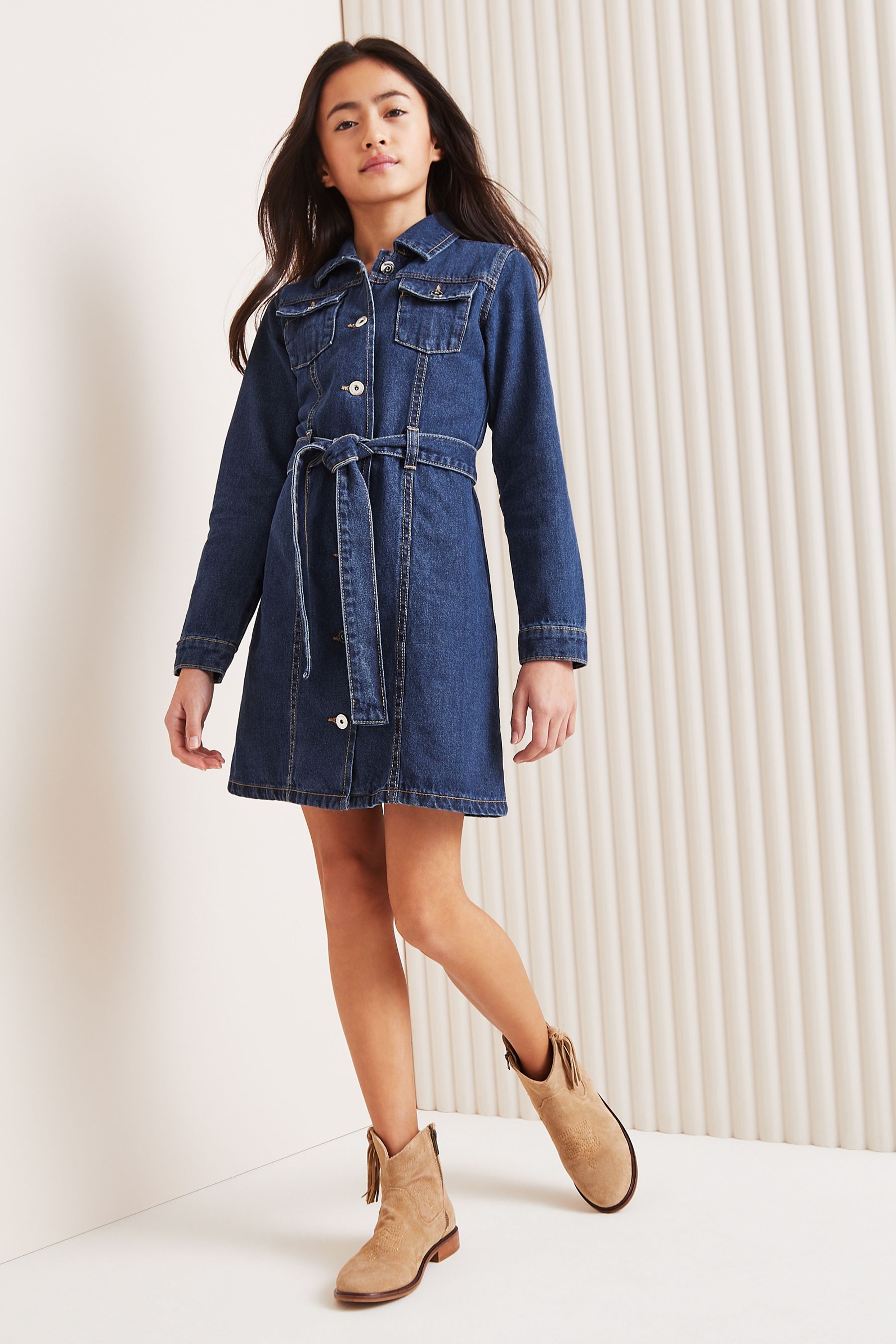 Lipsy Blue Denim Dress (2-16yrs)