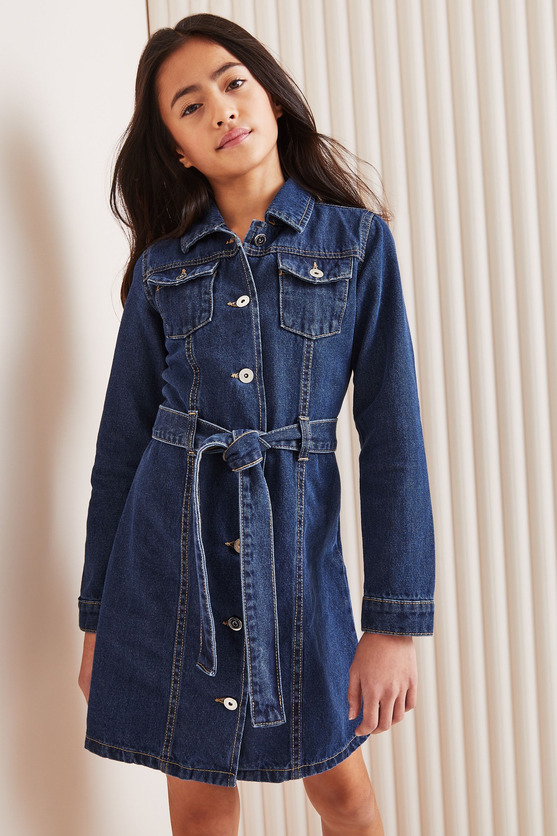 Lipsy Blue Denim Dress (2-16yrs)