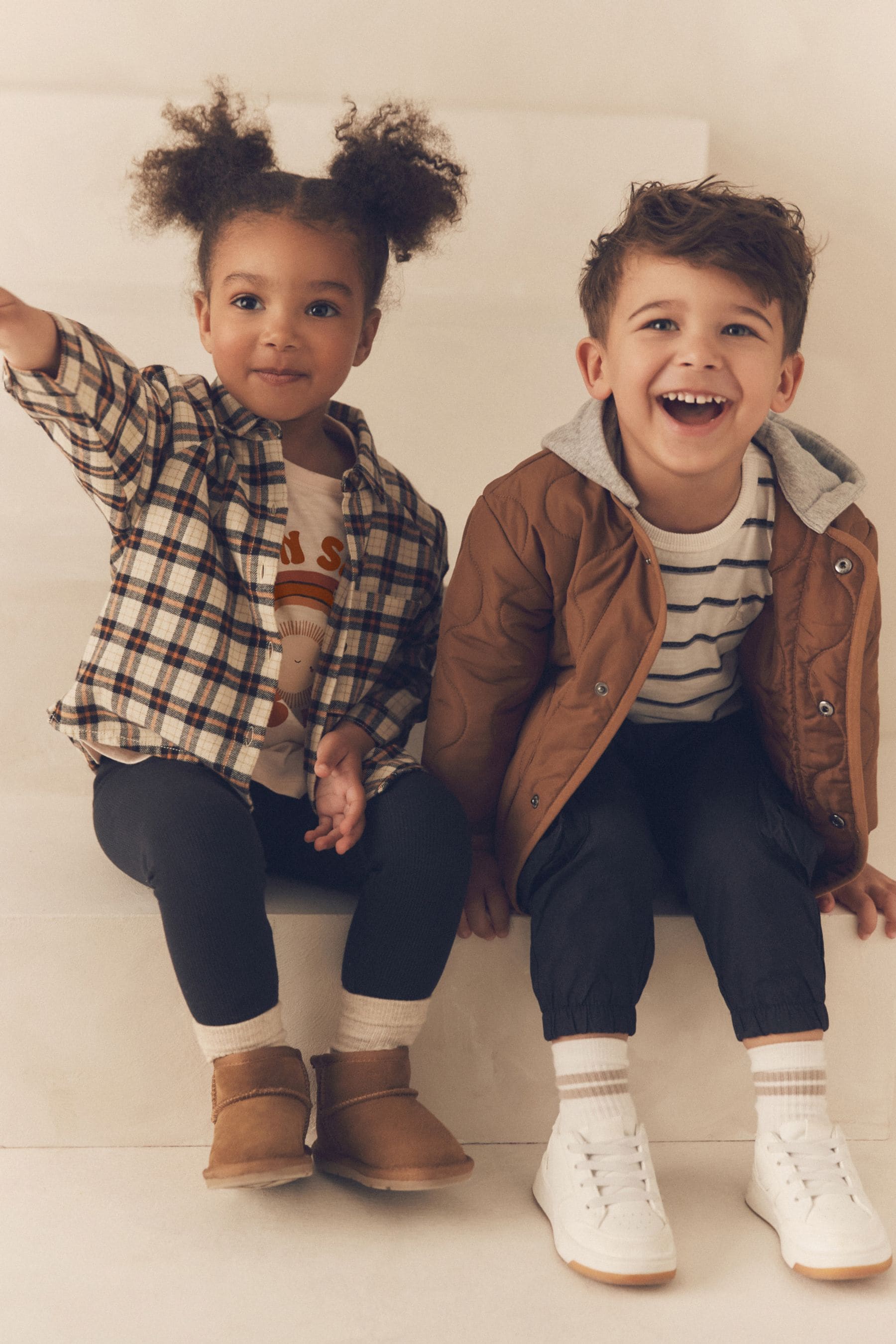 Black/Ginger Shirt, T-Shirt And Leggings Set (3mths-8yrs)