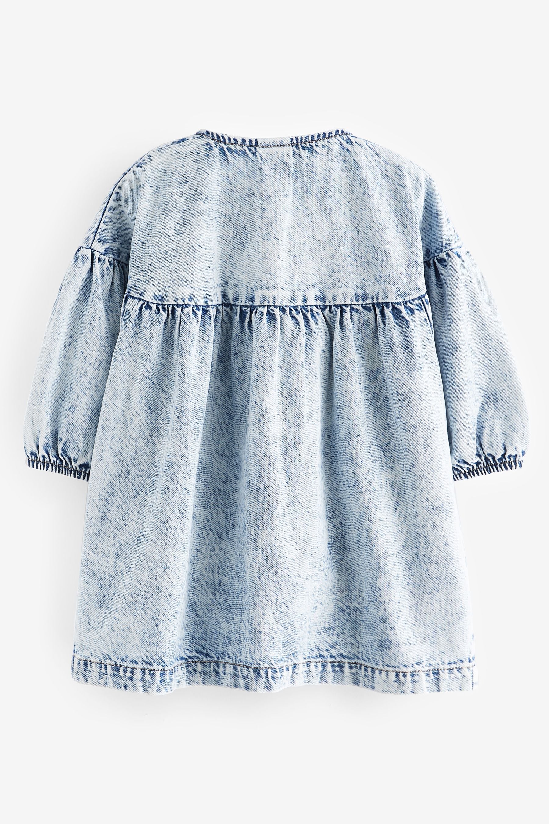 Blue Denim Character 100% Cotton Button Through Dress (3mths-8yrs)