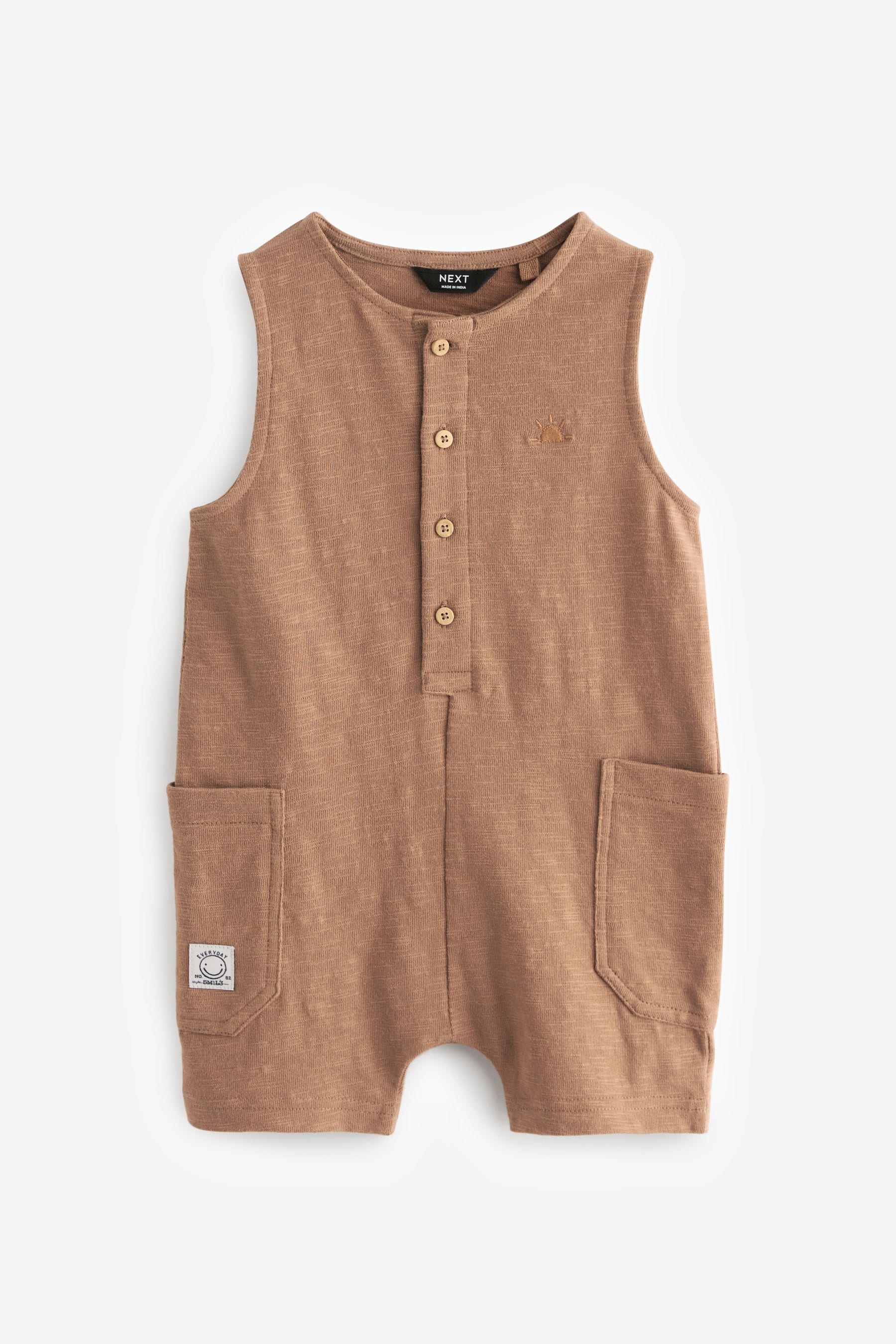 Tan Brown 100% Cotton All-In-One (3mths-7yrs)