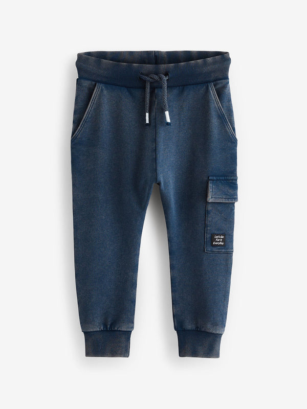 Blue Acid Wash Super Skinny Utility Joggers (3mths-7yrs)