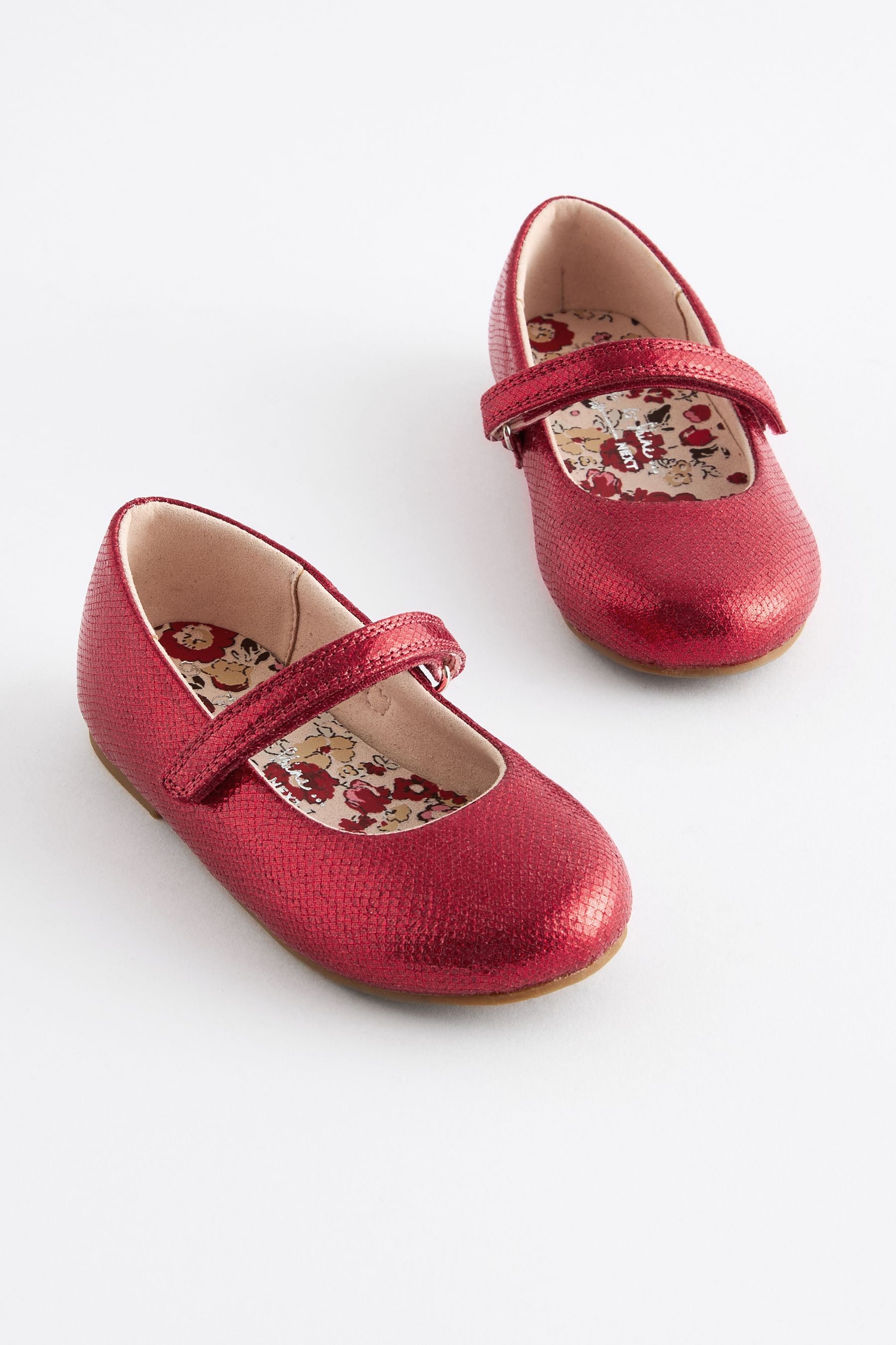 Red Standard Fit (F) Mary Jane Occasion Shoes