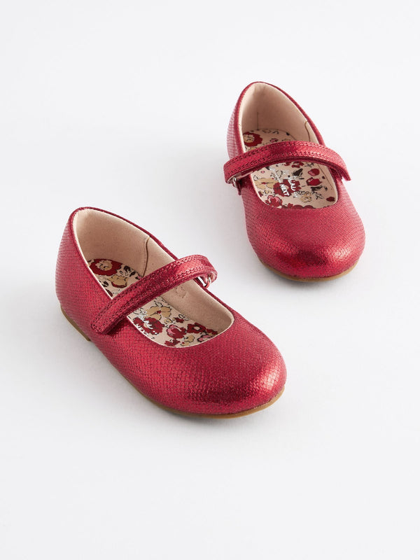 Red Mary Jane Touch Fastening Occasion Shoes