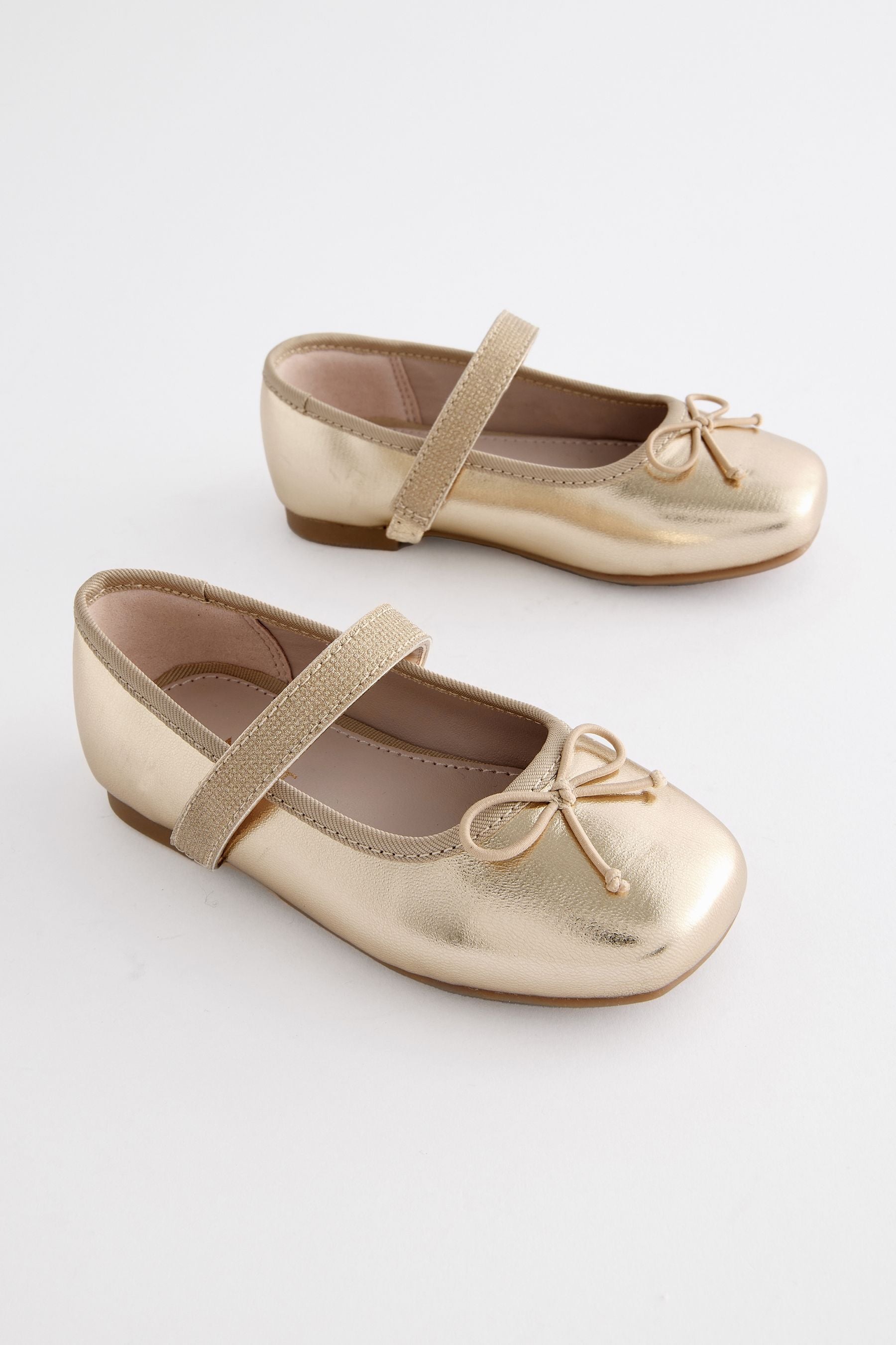 Gold Metallic Ballet Occasion Shoes