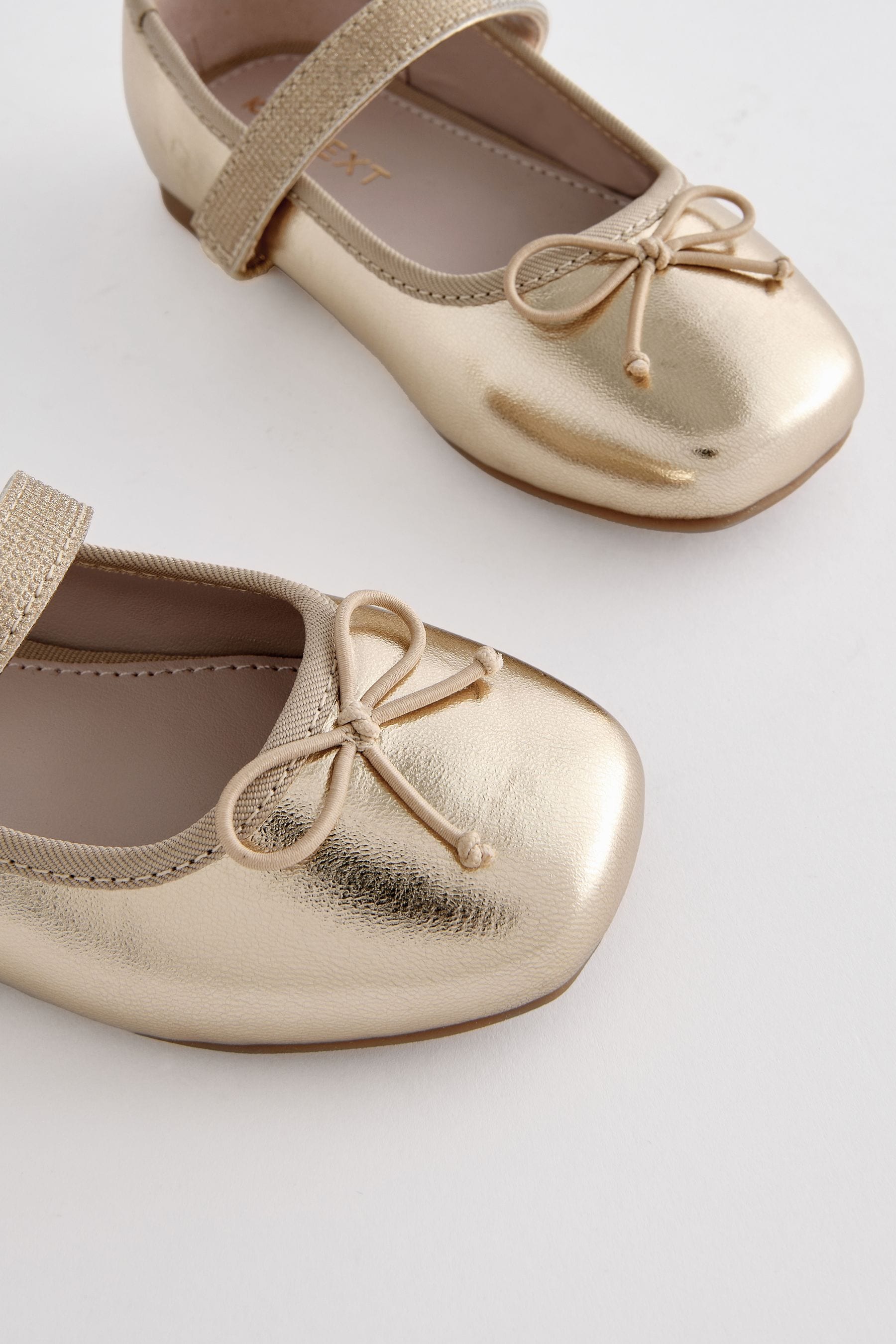 Gold Metallic Ballet Occasion Shoes