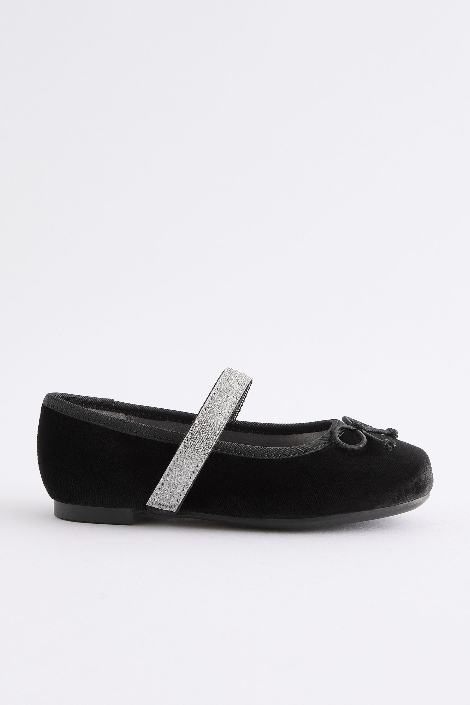 Black Velvet Ballet Occasion Shoes