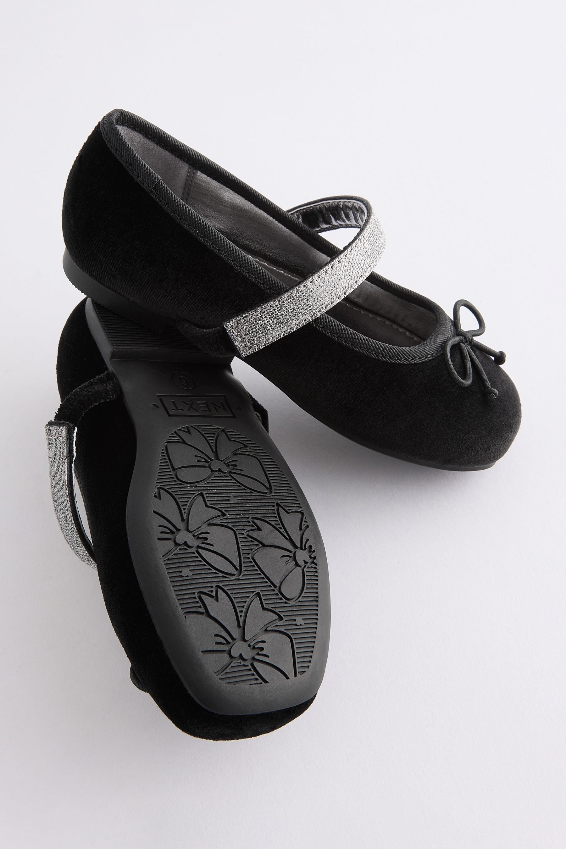 Black Velvet Ballet Occasion Shoes