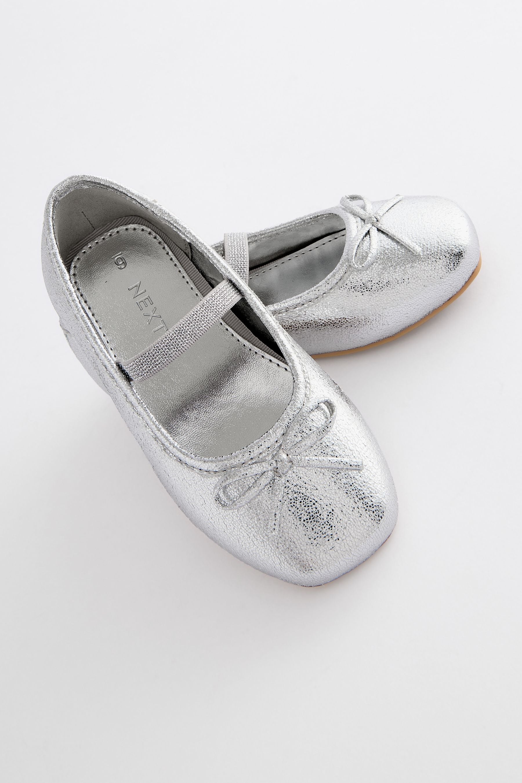 Silver Metallic Ballet Occasion Shoes